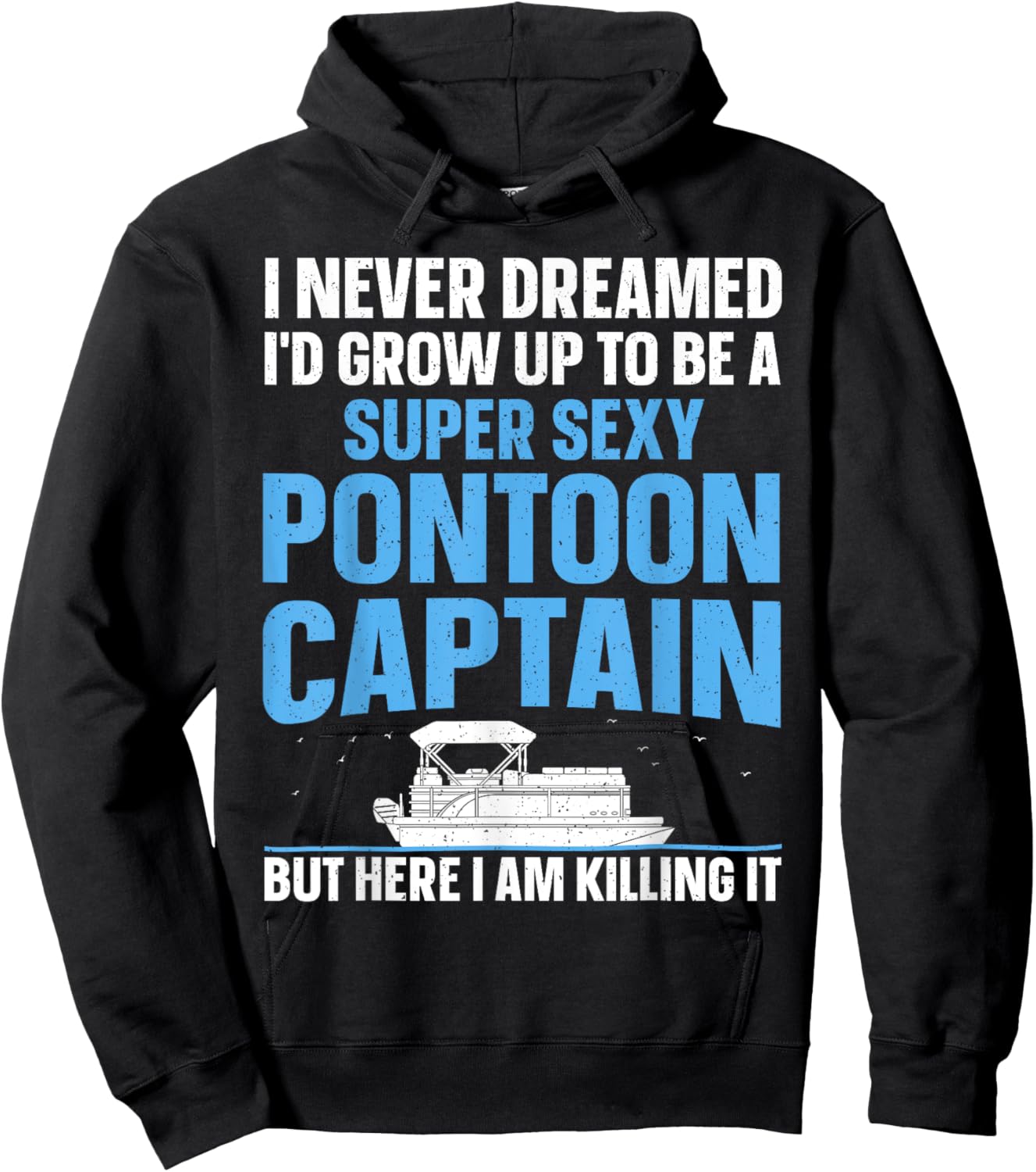 Cool Pontoon Captain Art Women Pontoon Boat Owners Hoodie - Hoodie | Black