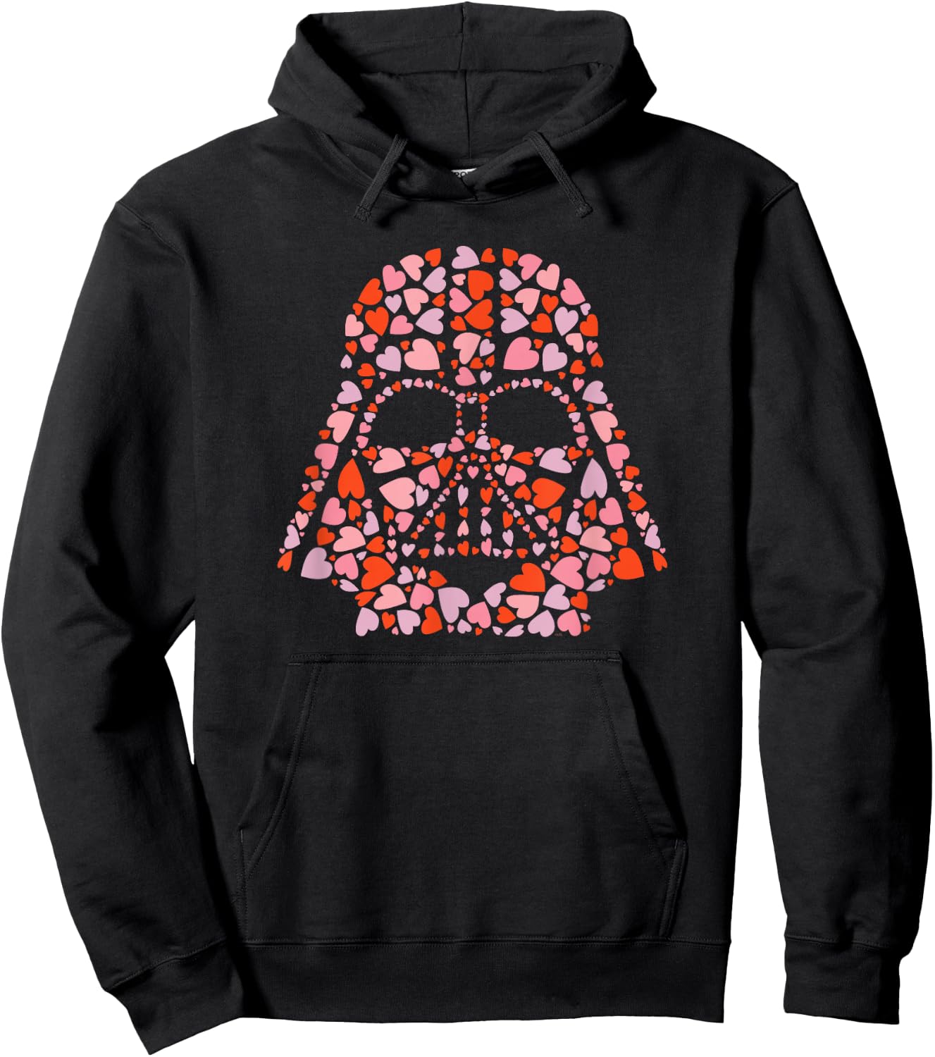 Star Wars Valentine’s Day Darth Vader Helmet Love Hearts Hoodie - Hoodie | Black