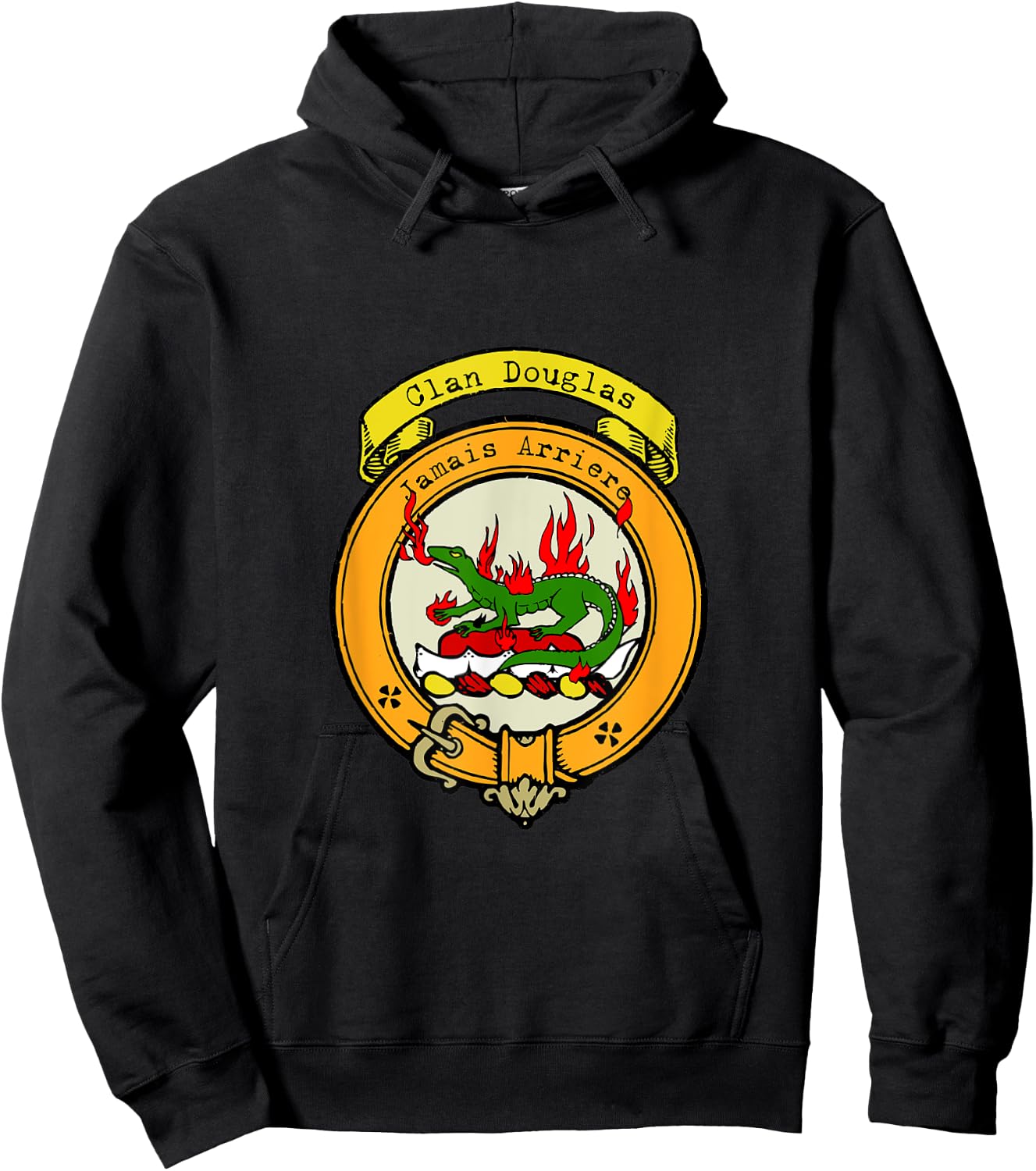 Clan Douglas Scottish Crest Hoodie - Hoodie | Black