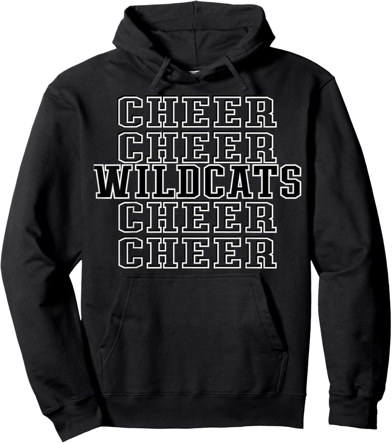 Wildcats Cheer Squad Cheerleader Cheer Mom Sports Game Day Hoodie - Hoodie | Black