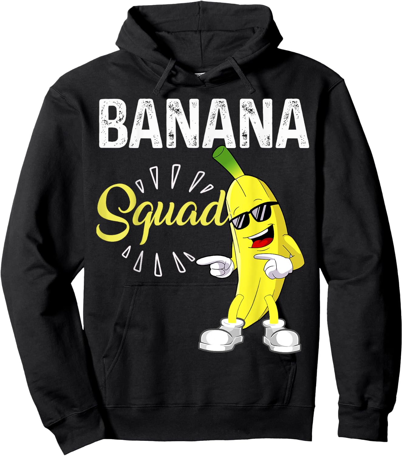 Funny Banana Squad Halloween Costume Banana Sunglusses Team Hoodie - Hoodie | Black