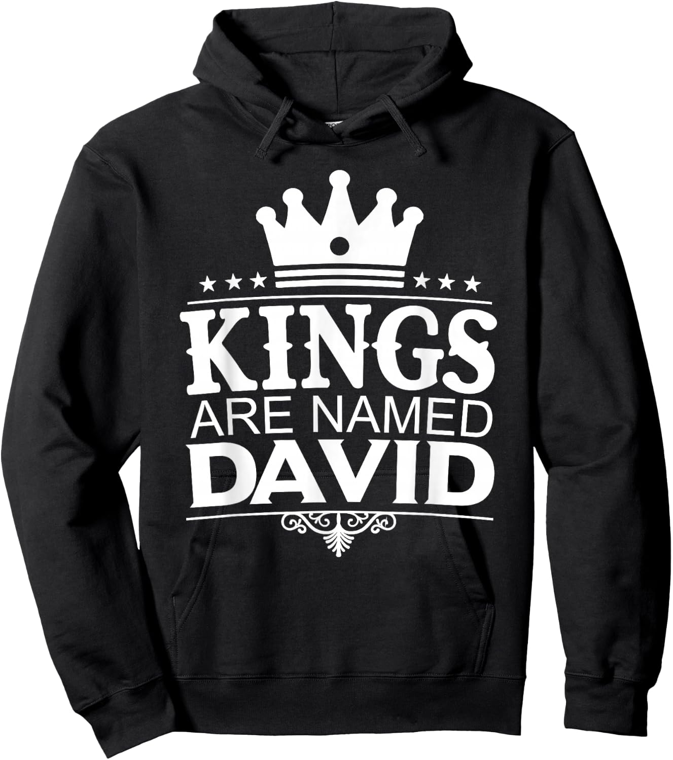 Kings Are Named DAVID Funny Personalized Name Joke Men Gift Hoodie - Hoodie | Black