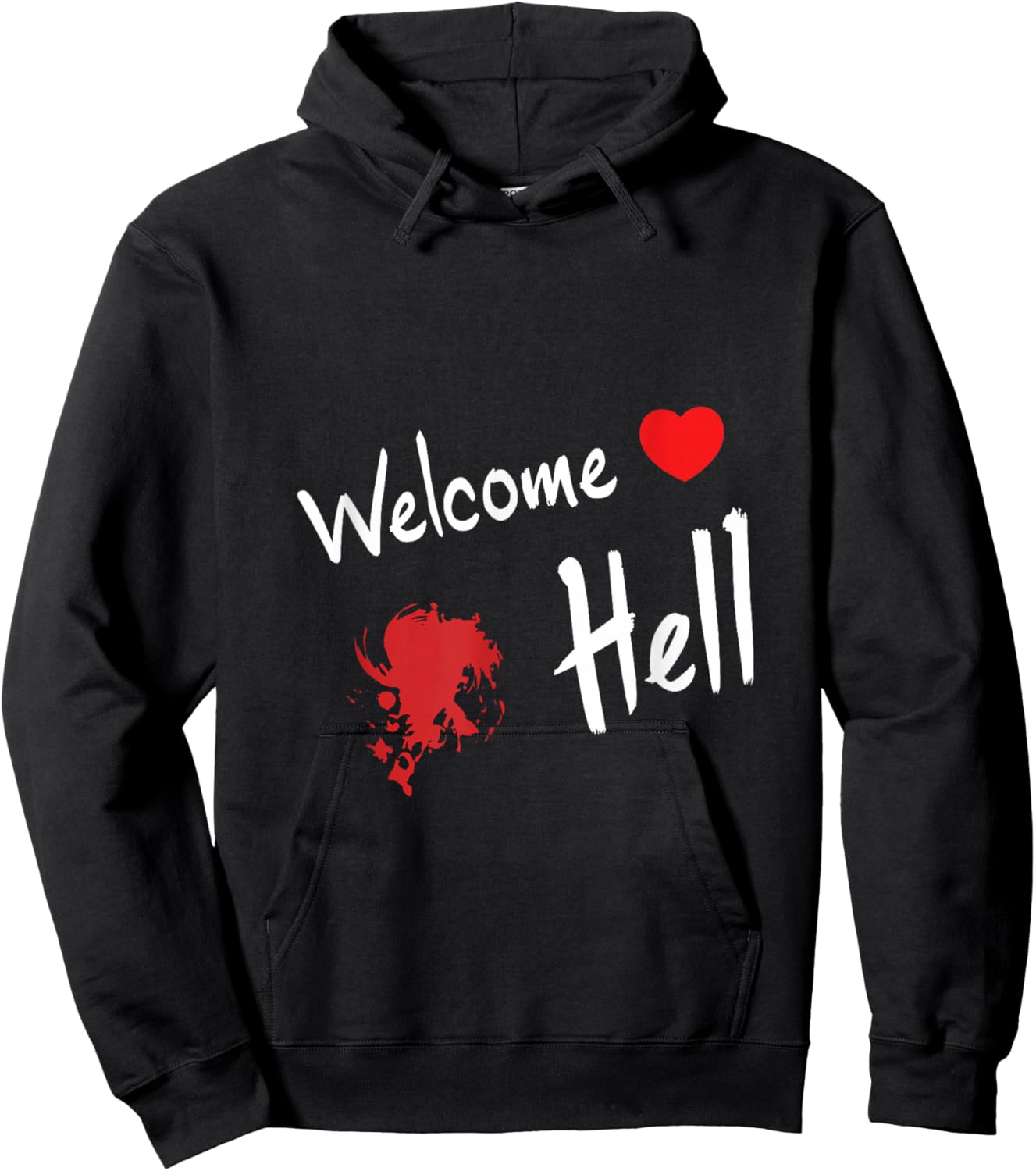 Mini-Hakkero Touhou Project - Welcome Hell Gensokyo Relaxed Anime - Black - Small Hoodie - Hoodie | Black