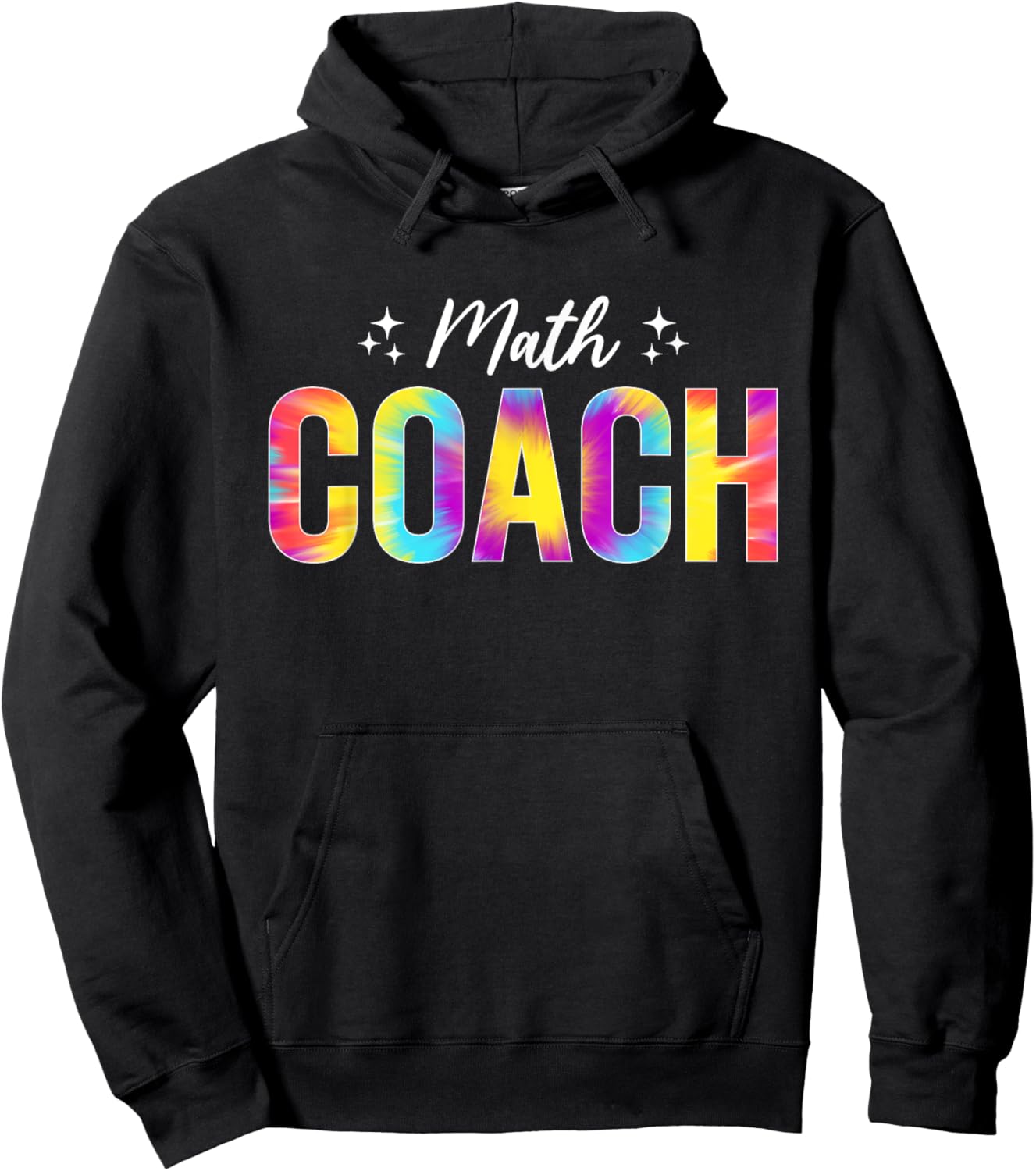 Math Coach Math Teacher Back to School Tie Dye Hoodie - Hoodie | Black