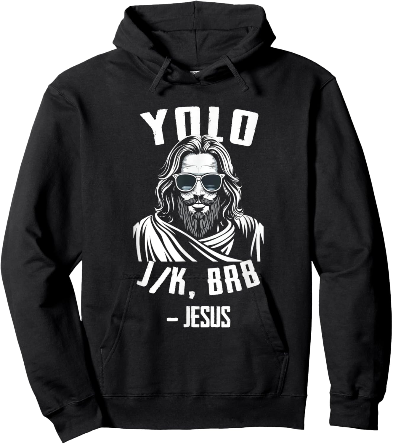 Yolo Jk Brb Funny Easter Day Vintage Hoodie - Hoodie | Black