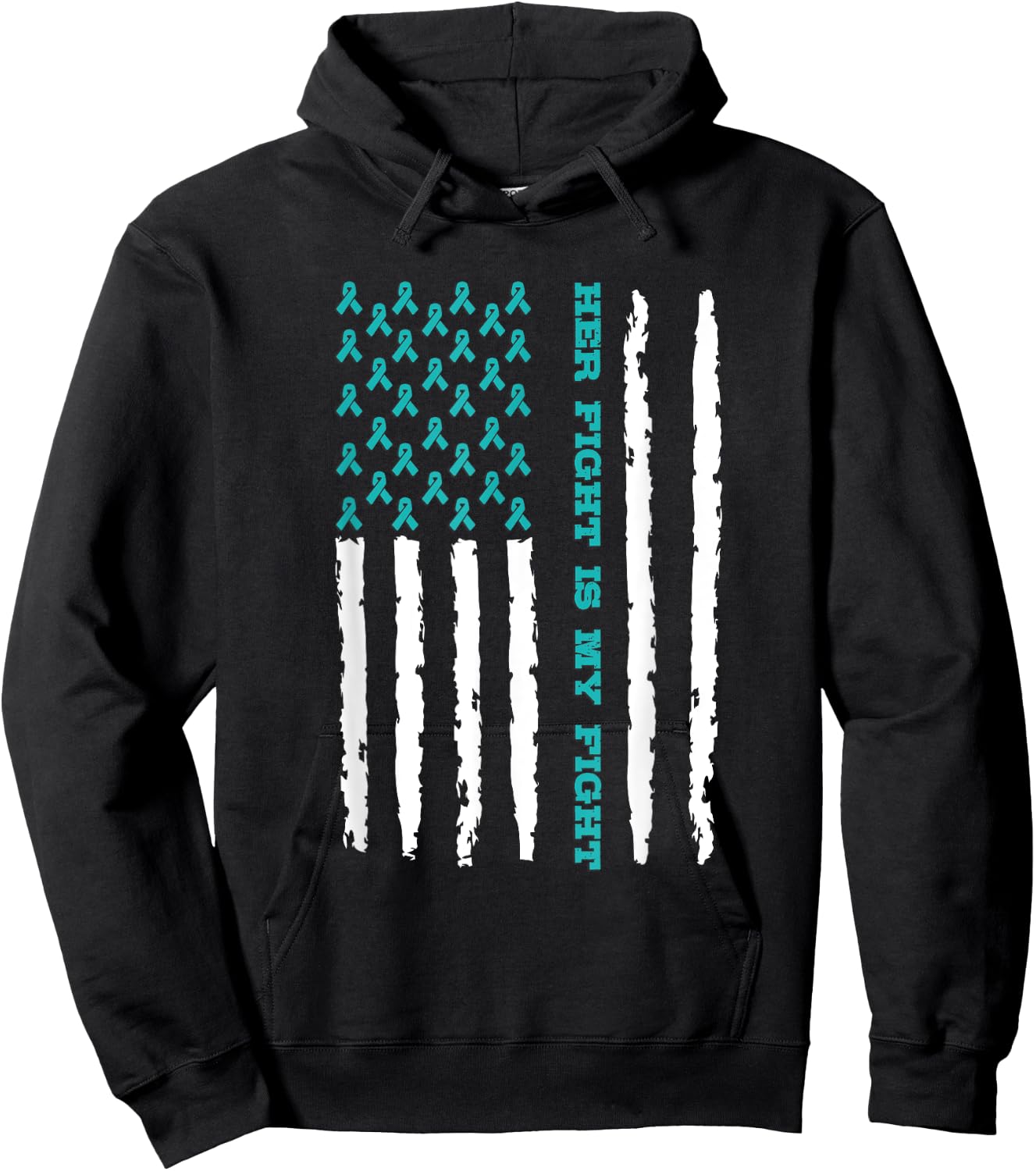 Scleroderma Awareness Her Fight Is My Fight Flag Hoodie - Hoodie | Black