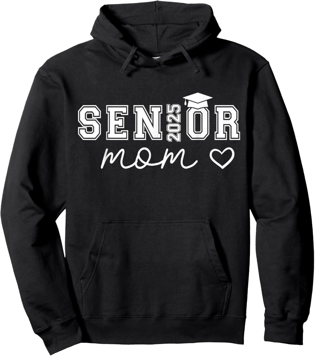 Mom Senior 2025 Proud Mom of A Class of 2025 Graduate Hoodie - Hoodie | Black