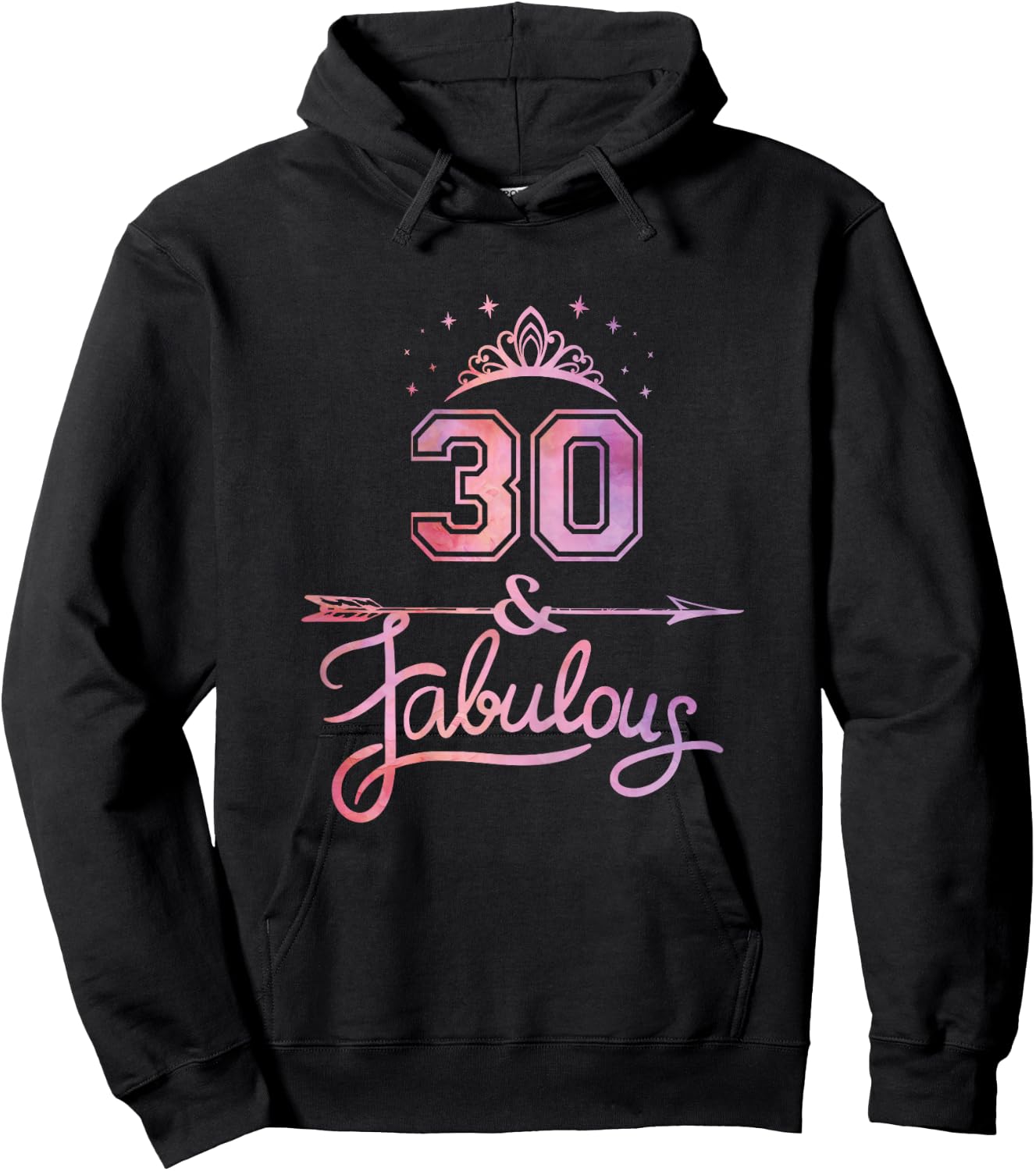 Women 30 Years Old And Fabulous Happy 30th Birthday Hoodie - Hoodie | Black