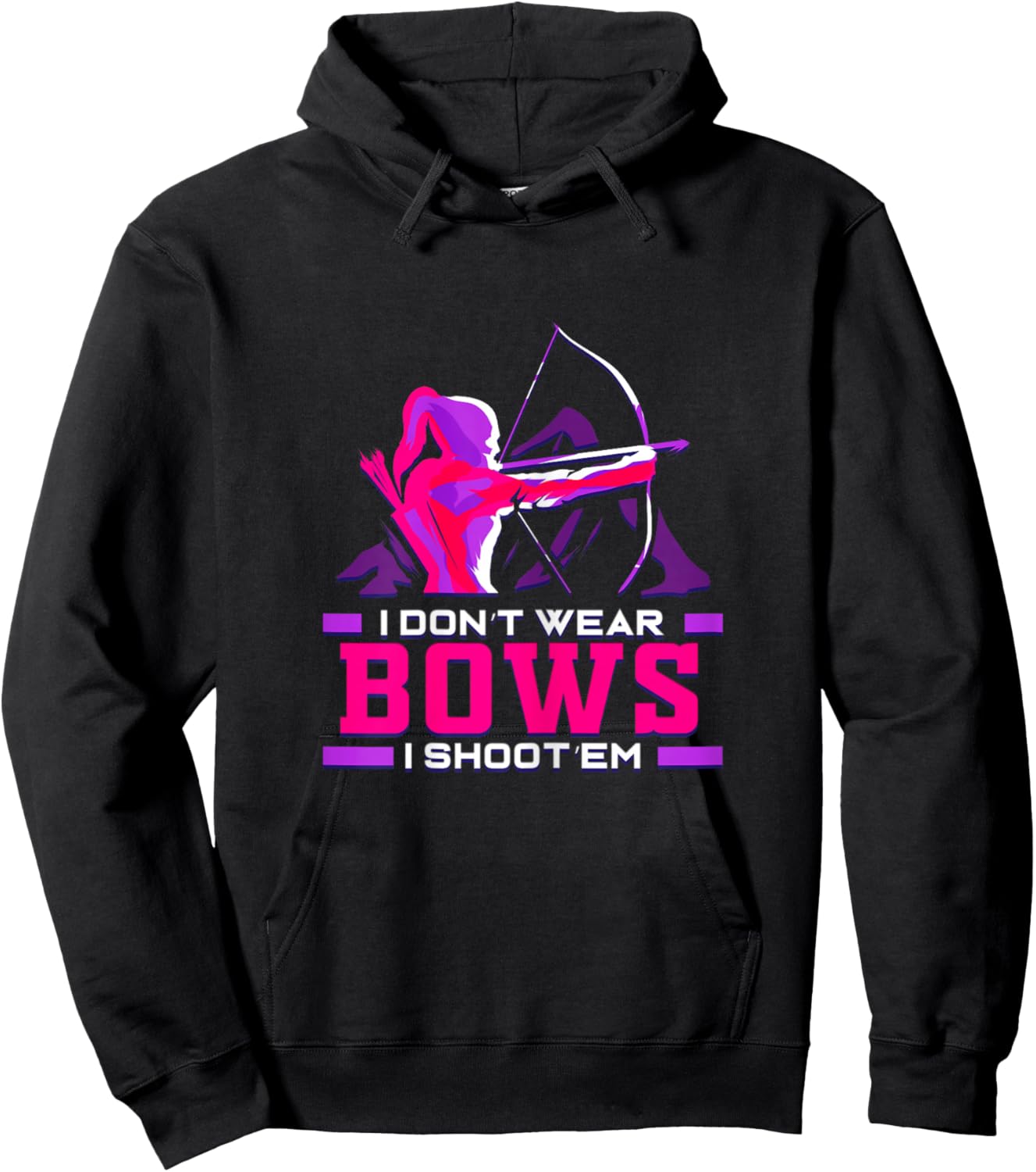 Archery Girl for Woman Archer Bow and Arrow Hunt Hoodie - Hoodie | Black