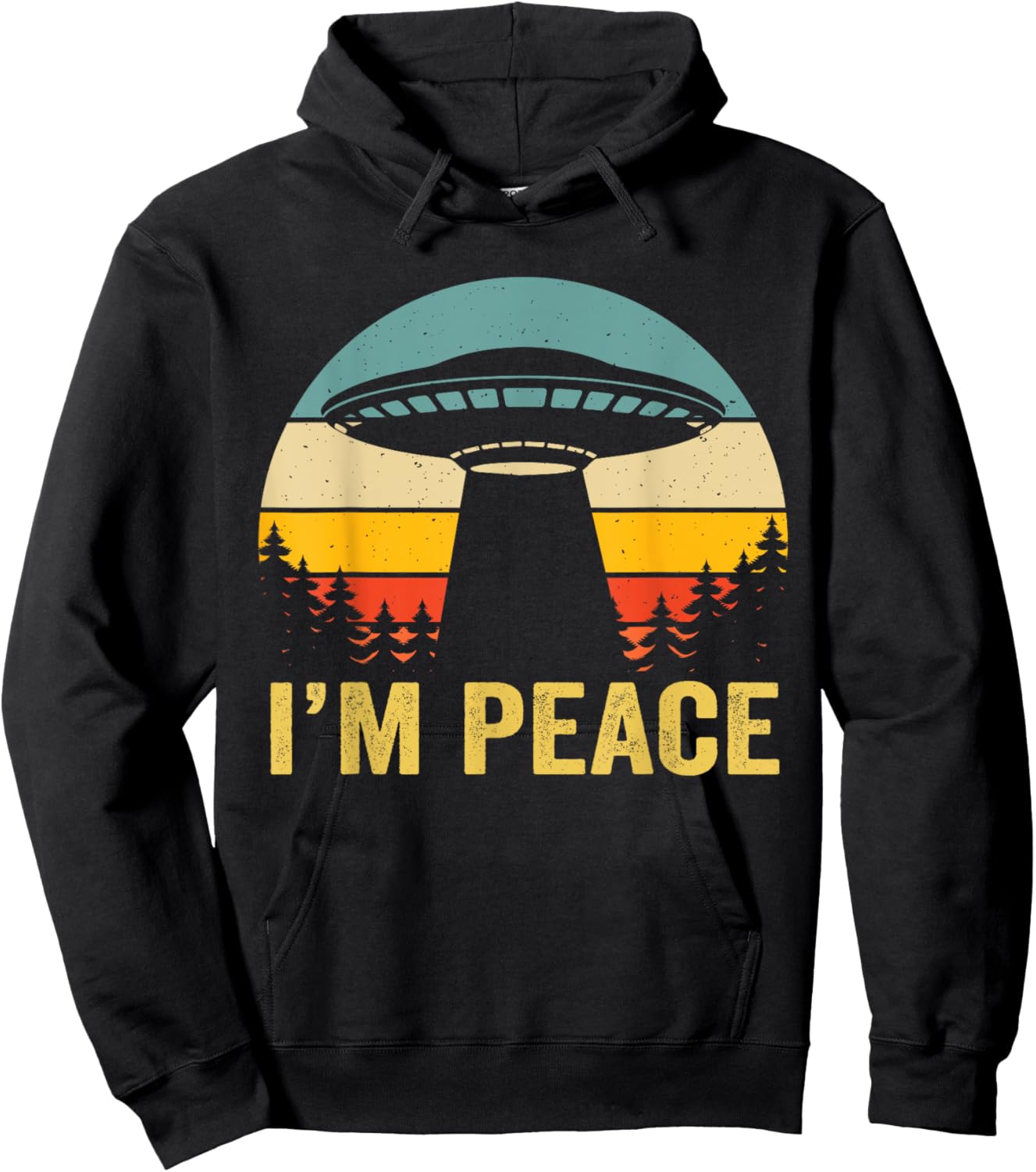 I Come In Peace im Peace Matching Couples Alien Hoodie - Hoodie | Black