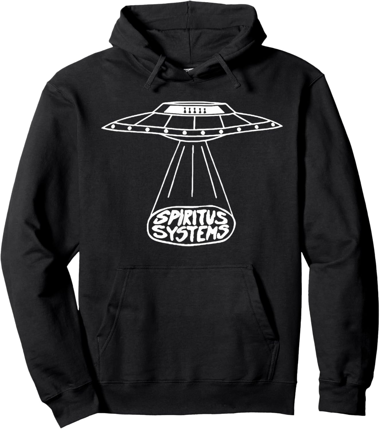 Spiritus Systems Uab Glow - Black, -Adults, Short Sleeve, Cotton 60% Polyester 40%, Small, Glowing UFO Pattern, Christmas Occasion Hoodie - Hoodie | Black