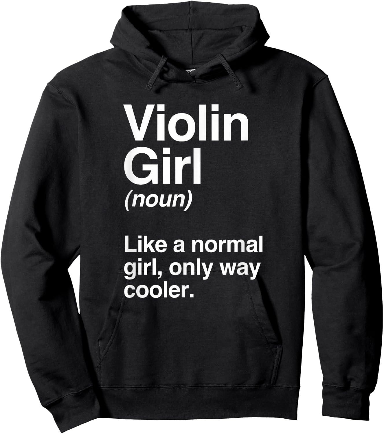 Violin Girl Gift, Funny Violin Girl Definition Music Hoodie - Hoodie | Black
