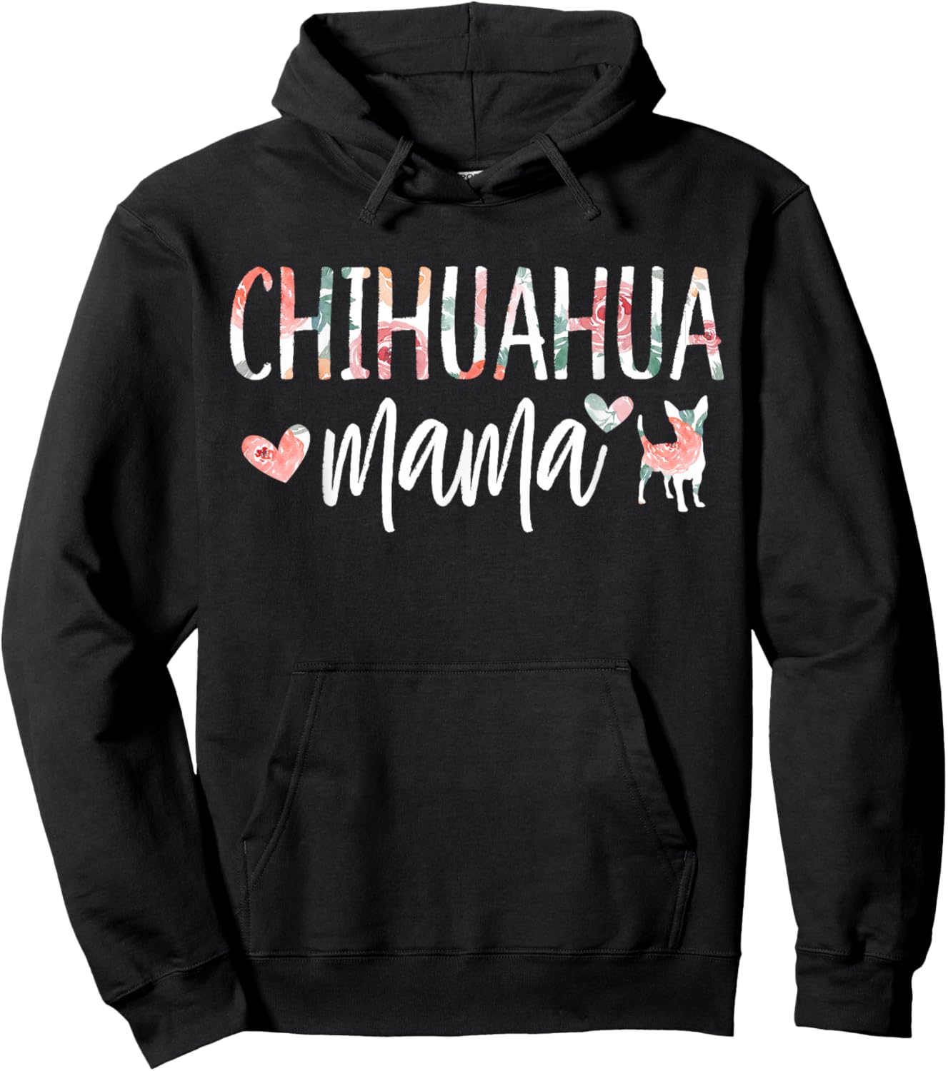 Chihuahua Mama Dog Lover for Mom Cute Owner Puppy Hoodie - Hoodie | Black