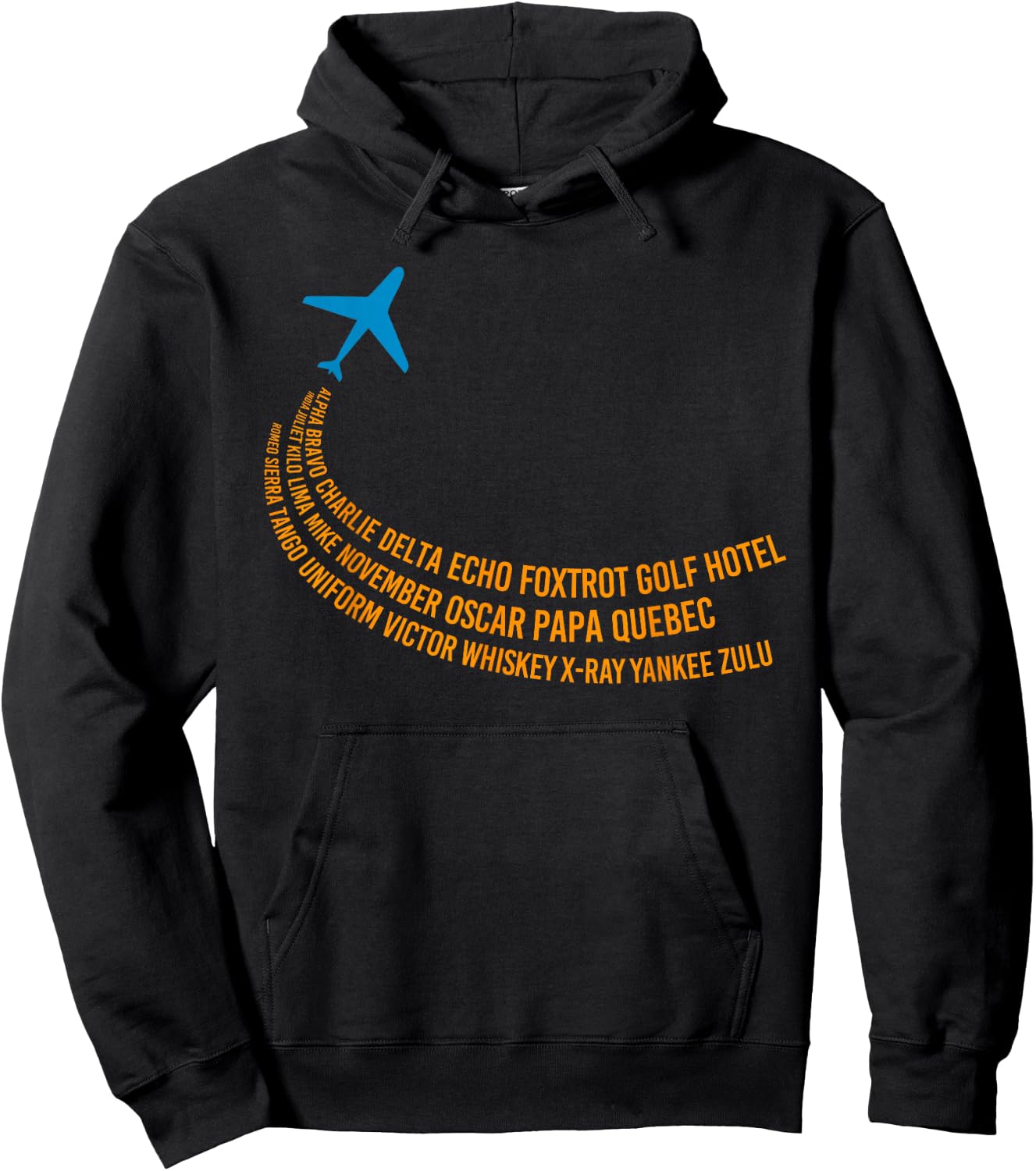 Phonetic Alphabet | Pilot Airplane Hoodie - Hoodie | Black