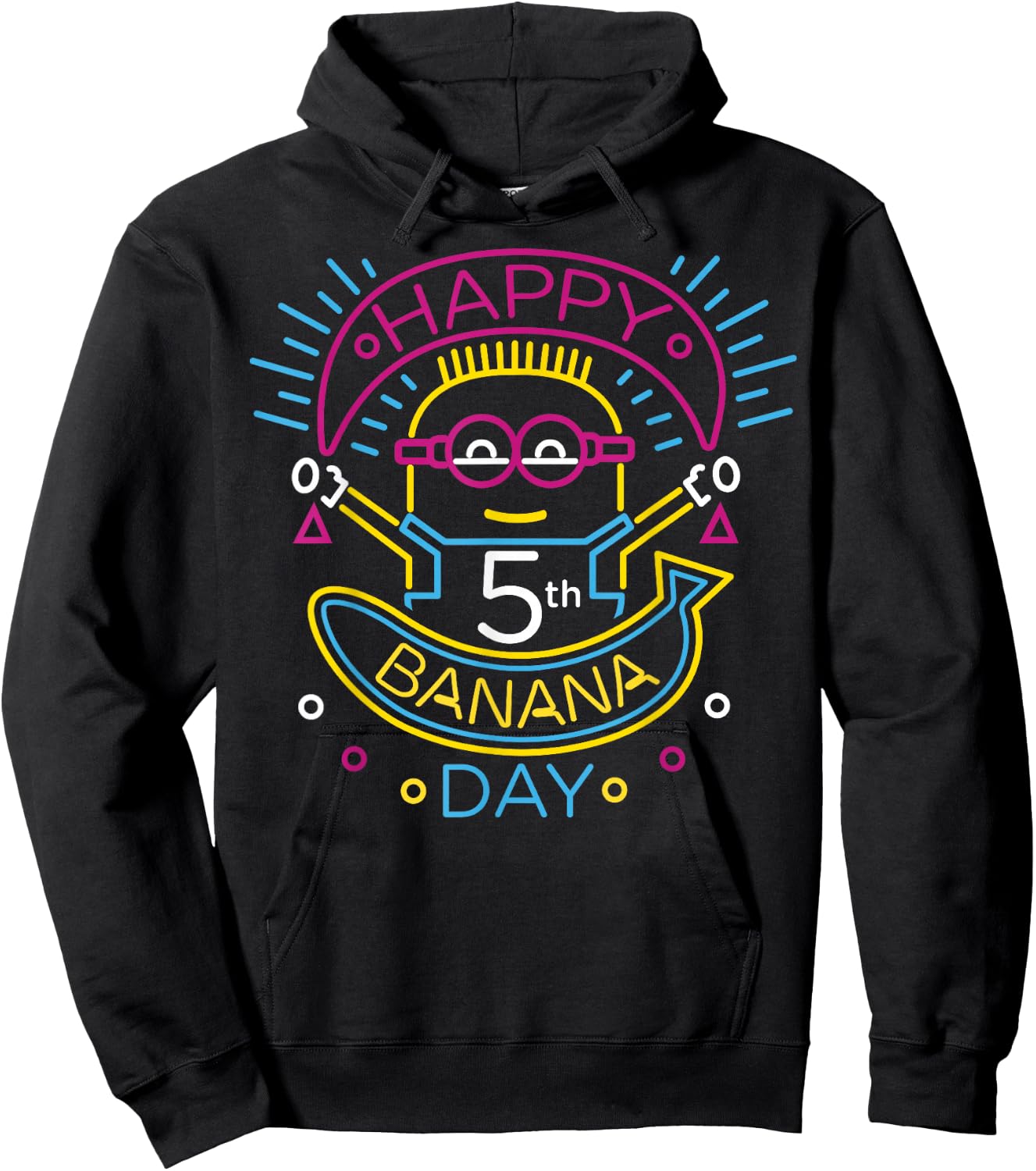 Despicable Me Minions Happy 5th Banana Day Hoodie - Hoodie | Black
