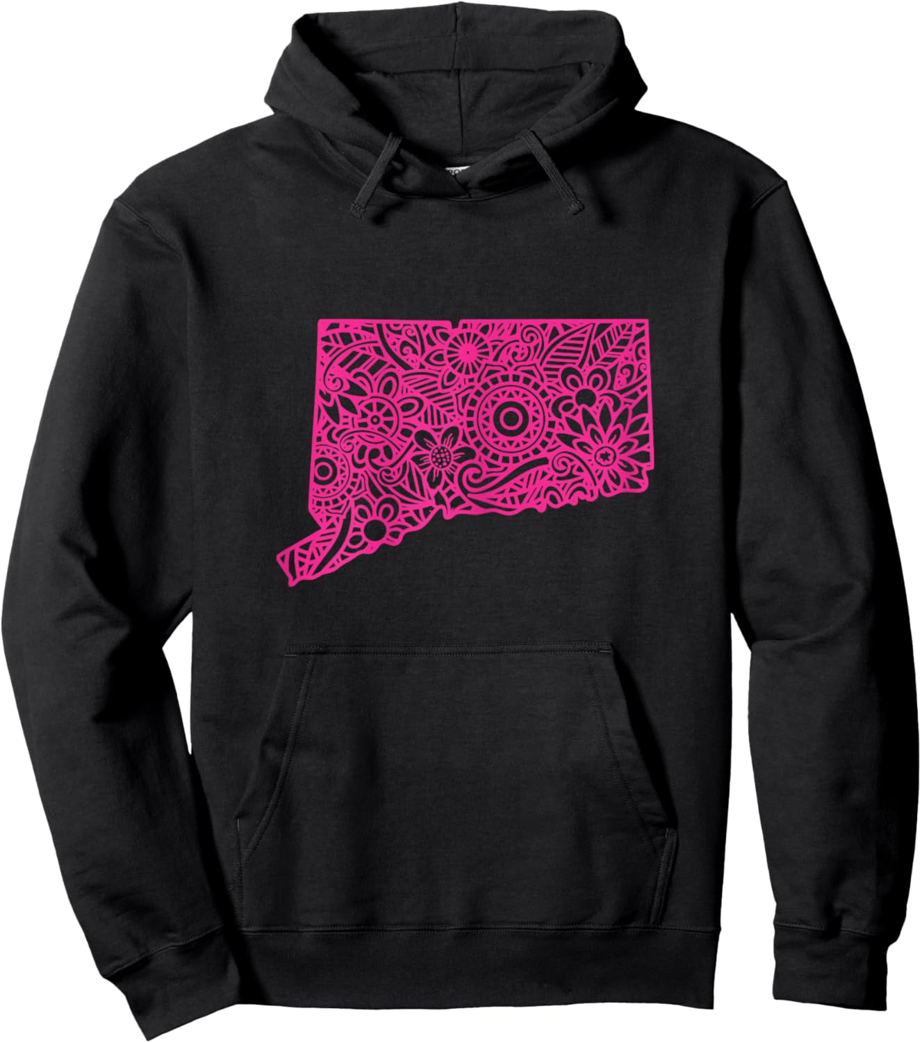 Connecticut Cute Connecticut Mandala Connecticut Hoodie - Hoodie | Black