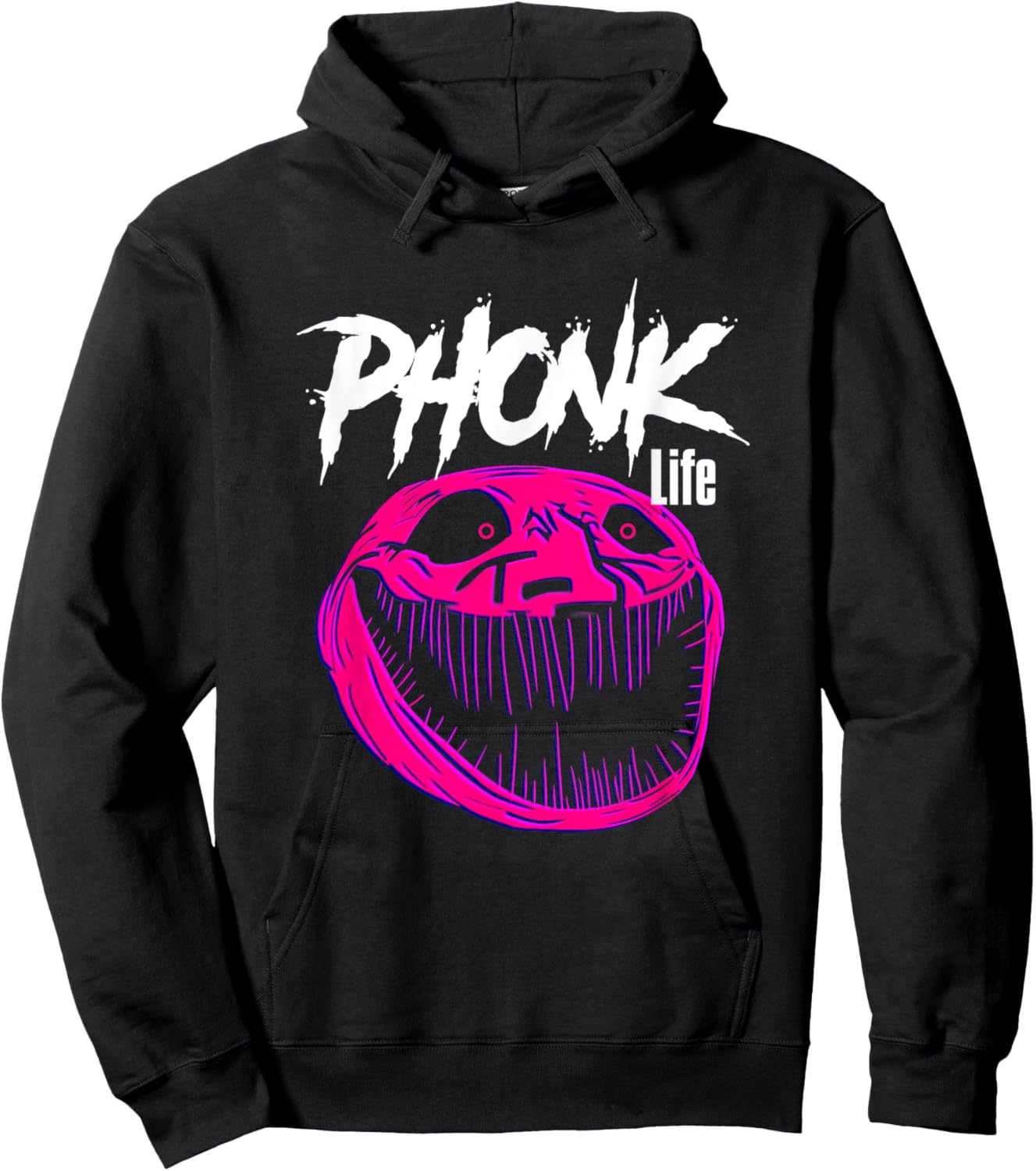 Meme Scary troll Sigma Phonk Hoodie - Hoodie | Black