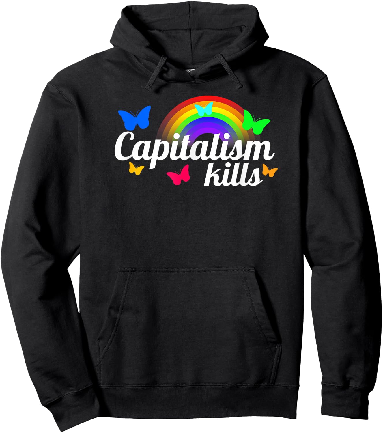 Capitalism Kills Ironic Anti Capitalist Hoodie - Hoodie | Black