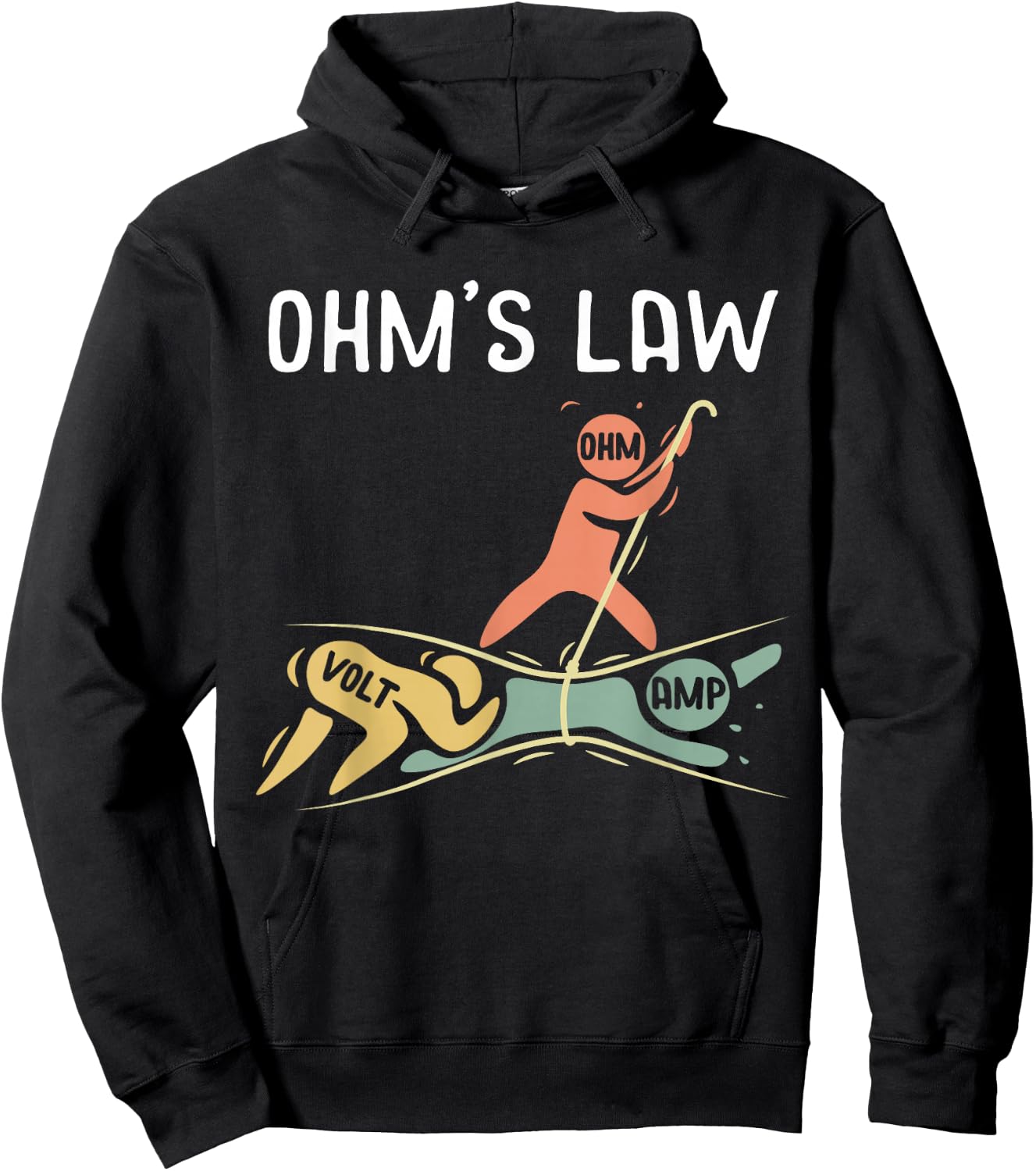 Ohm Law Electrical Engineer Gift Funny Technology Hoodie - Hoodie | Black