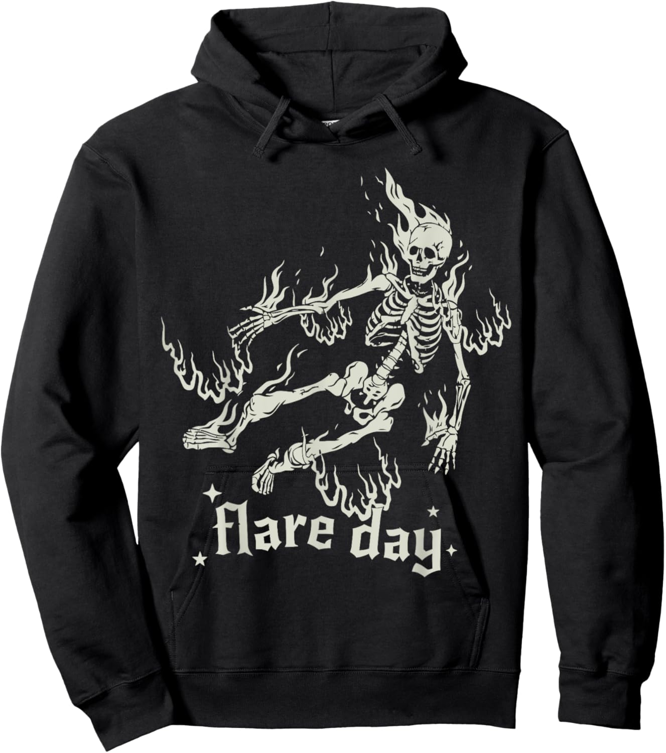 Halloween Skeleton Flare Day Fibromyalgia Endometriosis Hoodie - Hoodie | Black