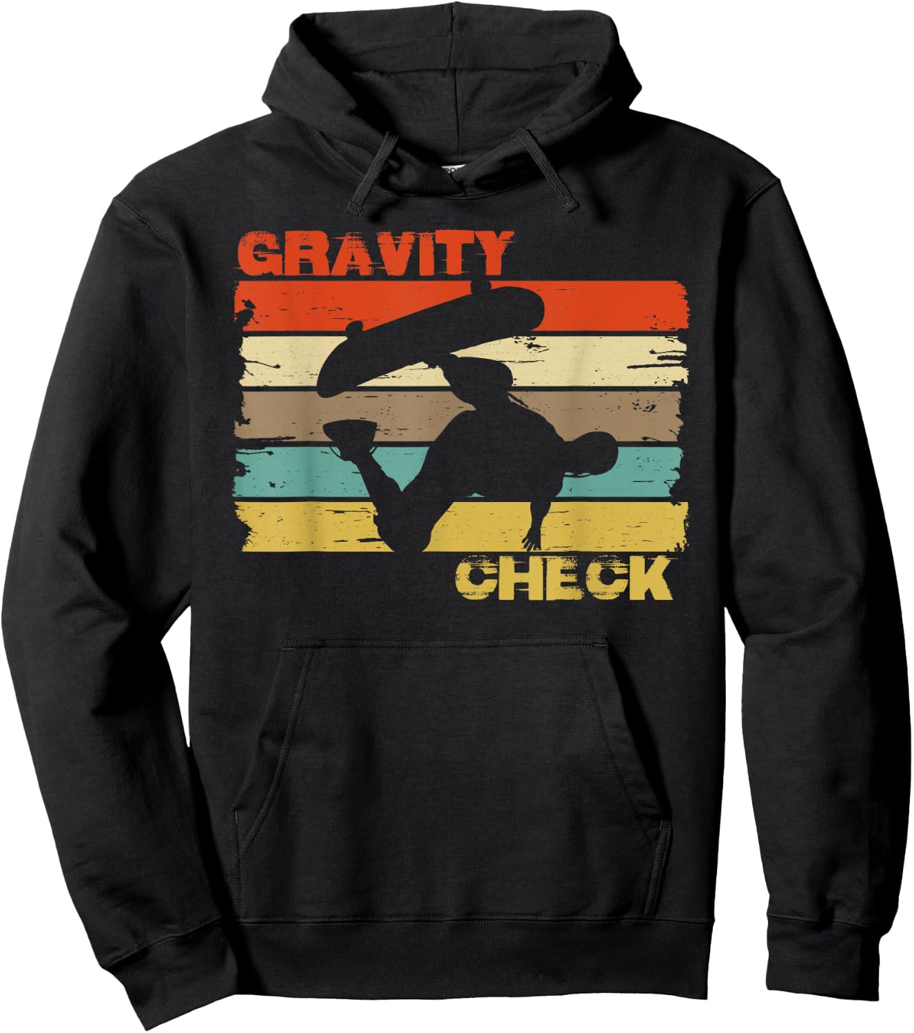 Vintage Skateboard Shirt. Retro Skate Ramp Skateboarder Hoodie - Hoodie | Black
