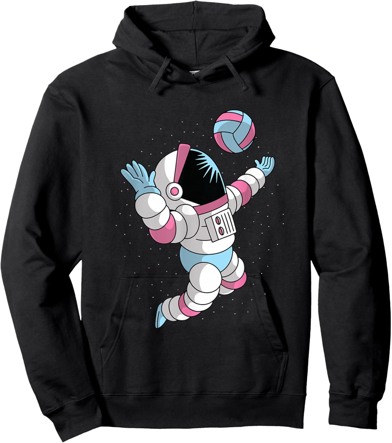 Astronaut Volleyball Player in Space Cool Science Sports Hoodie - Hoodie | Black