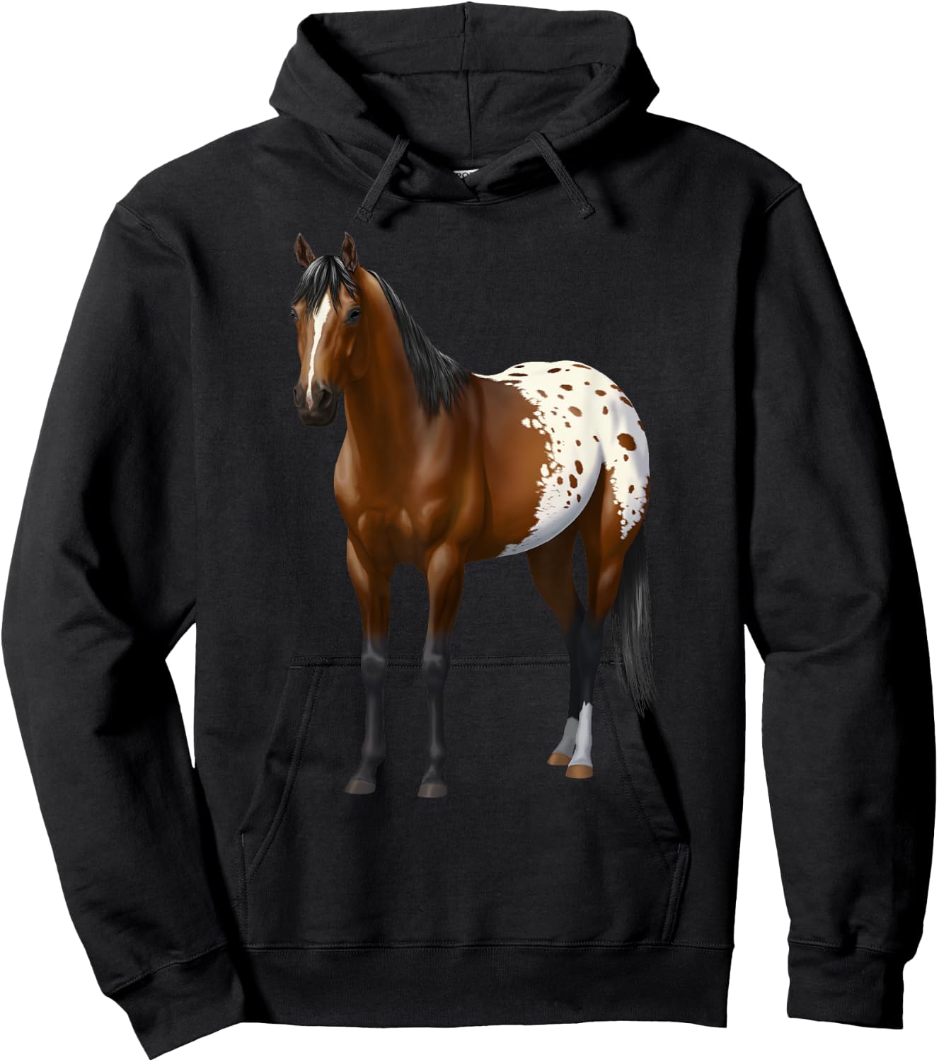 Beautiful Brown Bay Appaloosa Horse Lover Gift Hoodie - Hoodie | Black