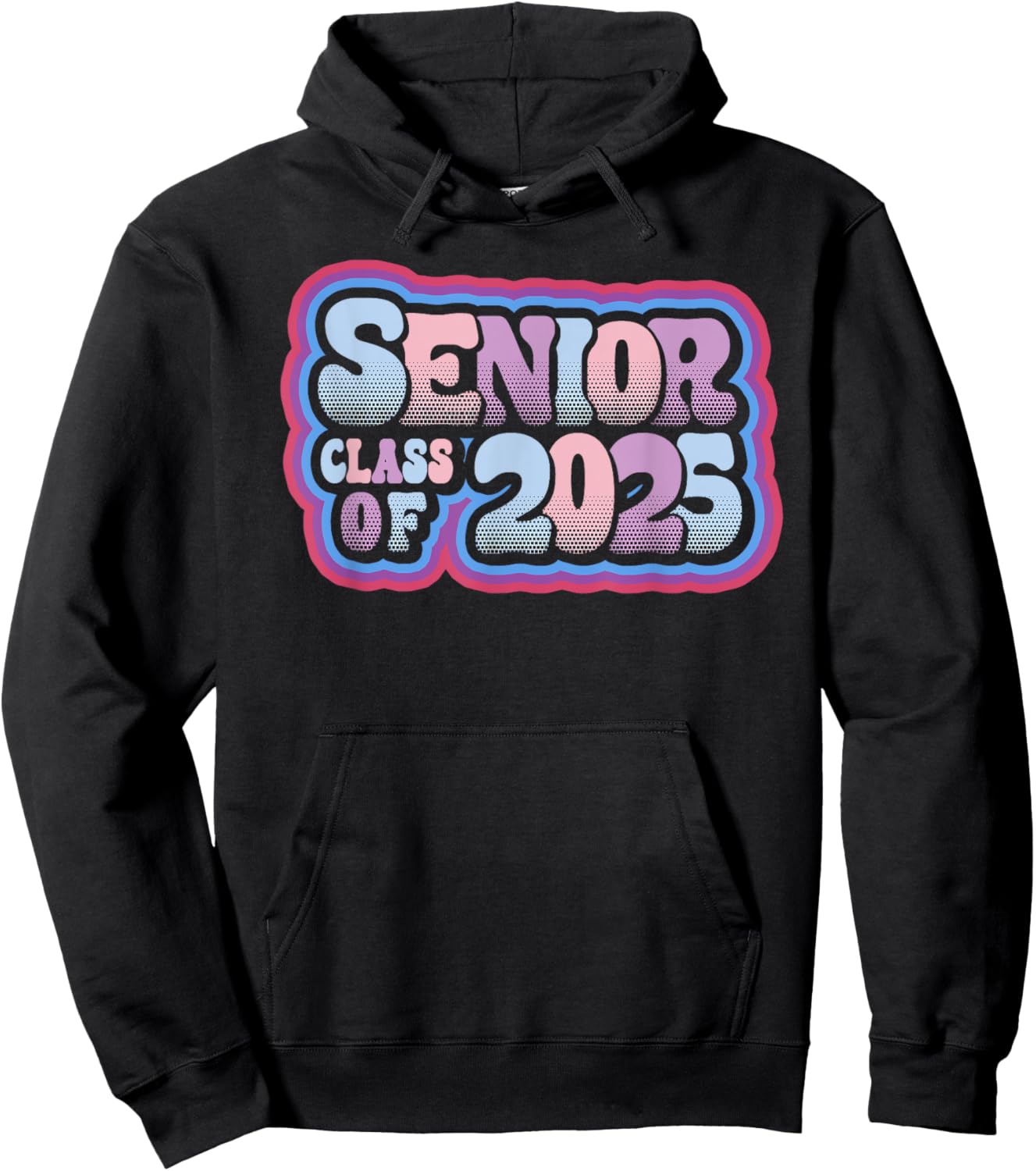 Senior Class of 2025 Retro Design Boy or Girl Hoodie - Hoodie | Black