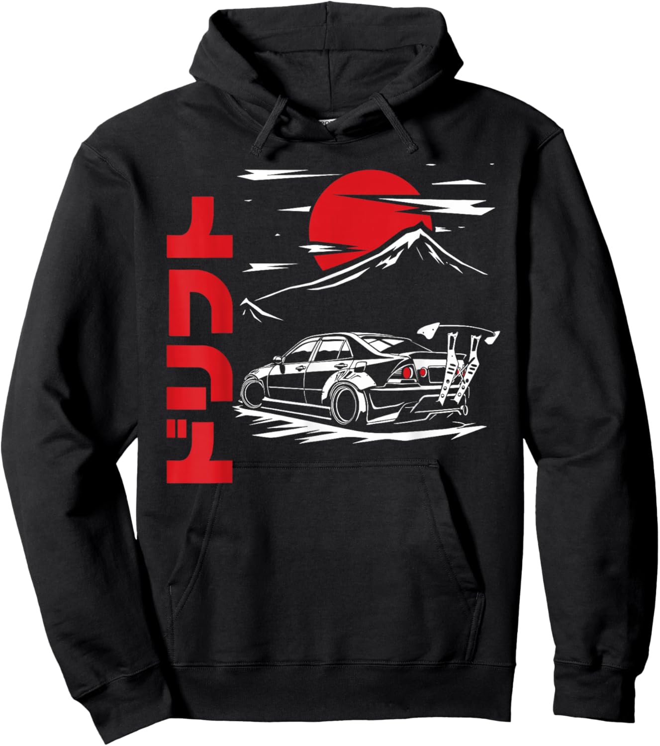 JDM Tokyo Japan Drift Race Car Tuning Retro Vintage Graphic Hoodie - Hoodie | Black