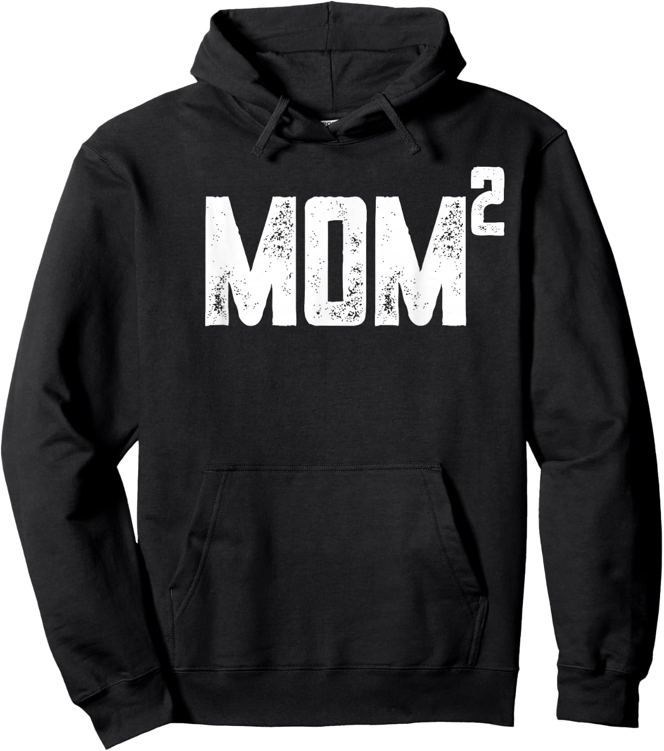 Distressed Mom to be of 2 kids - 2nd power squared shirt Hoodie - Hoodie | Black