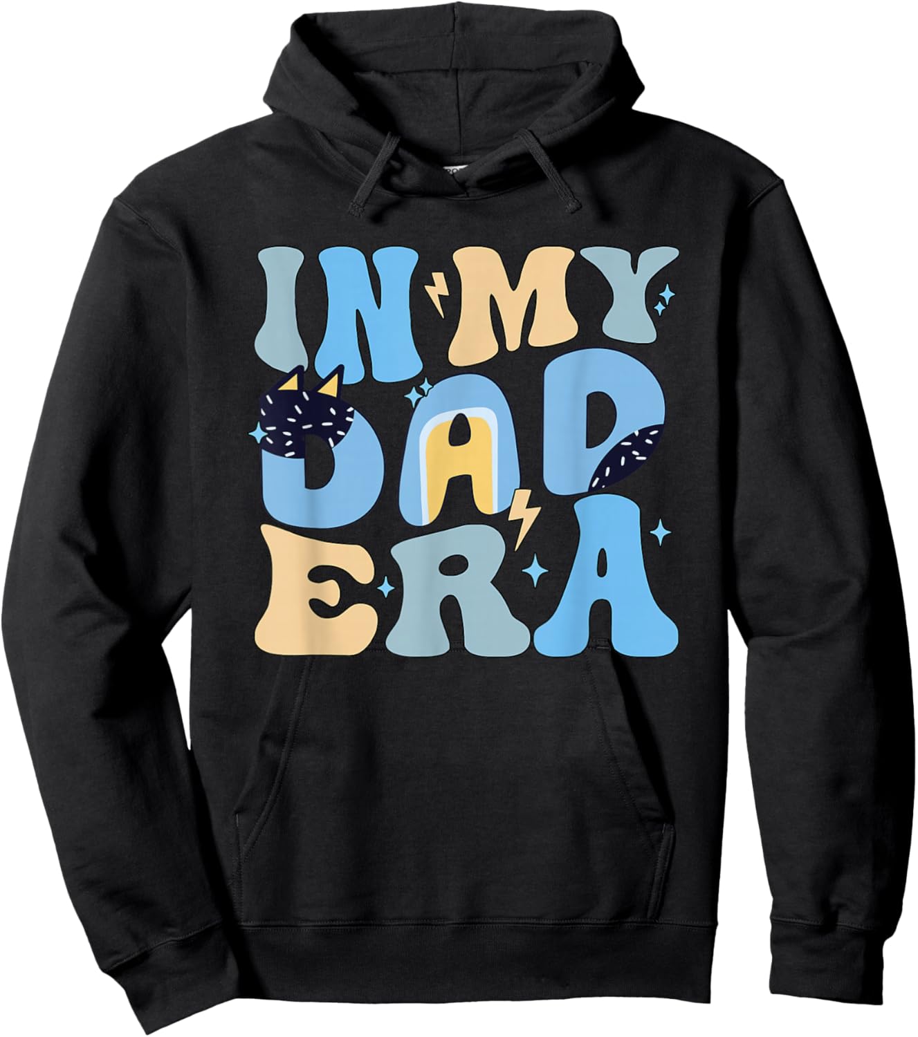 Funny in My Blue Dad Era Cool Dad Father's Day Hoodie - Hoodie | Black