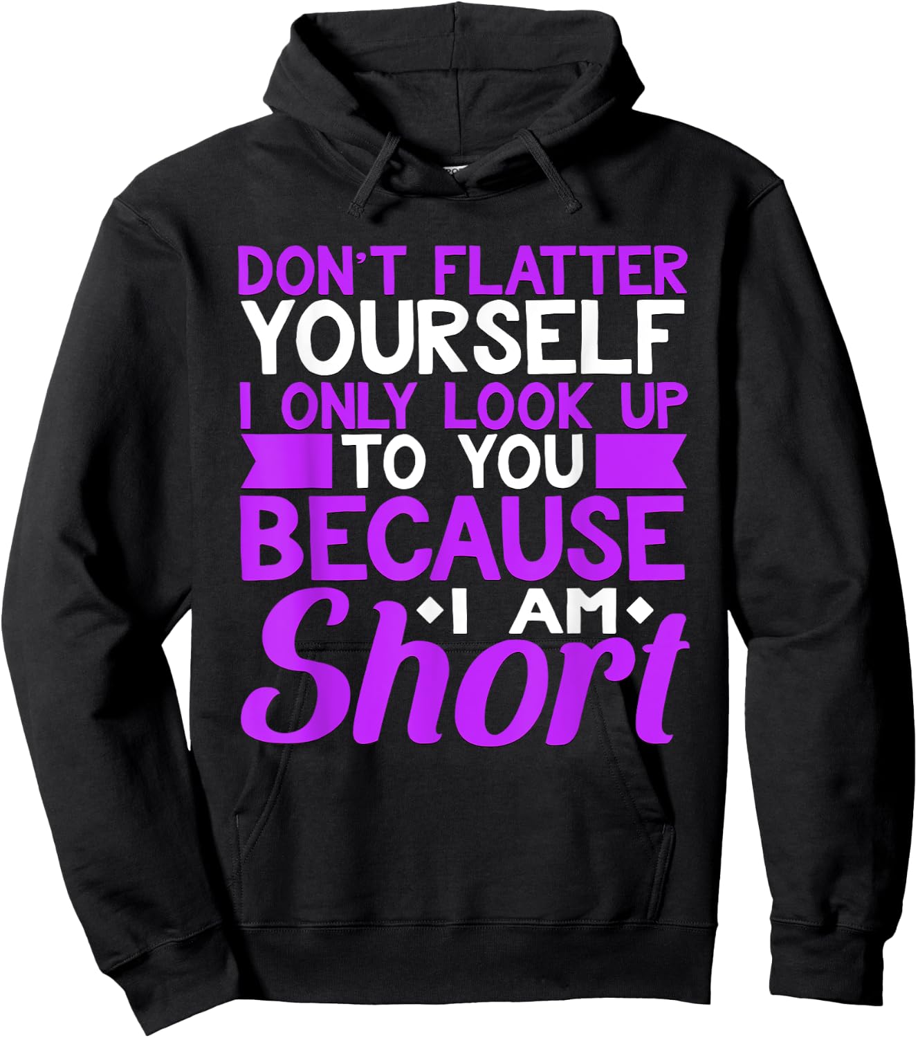 Don't Flatter Yourself I Only Look Up to You Short Hoodie - Hoodie | Black