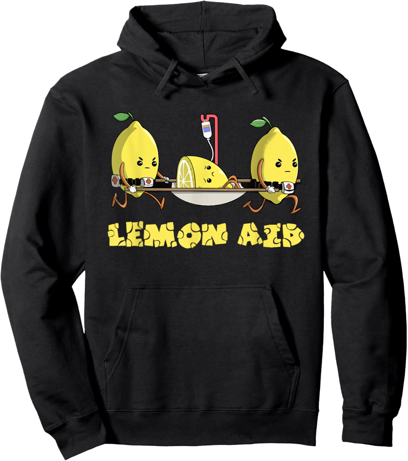 Lemon Aid Funny Lemonade Funny Lemons Meme Graphic Humorous Hoodie - Hoodie | Black