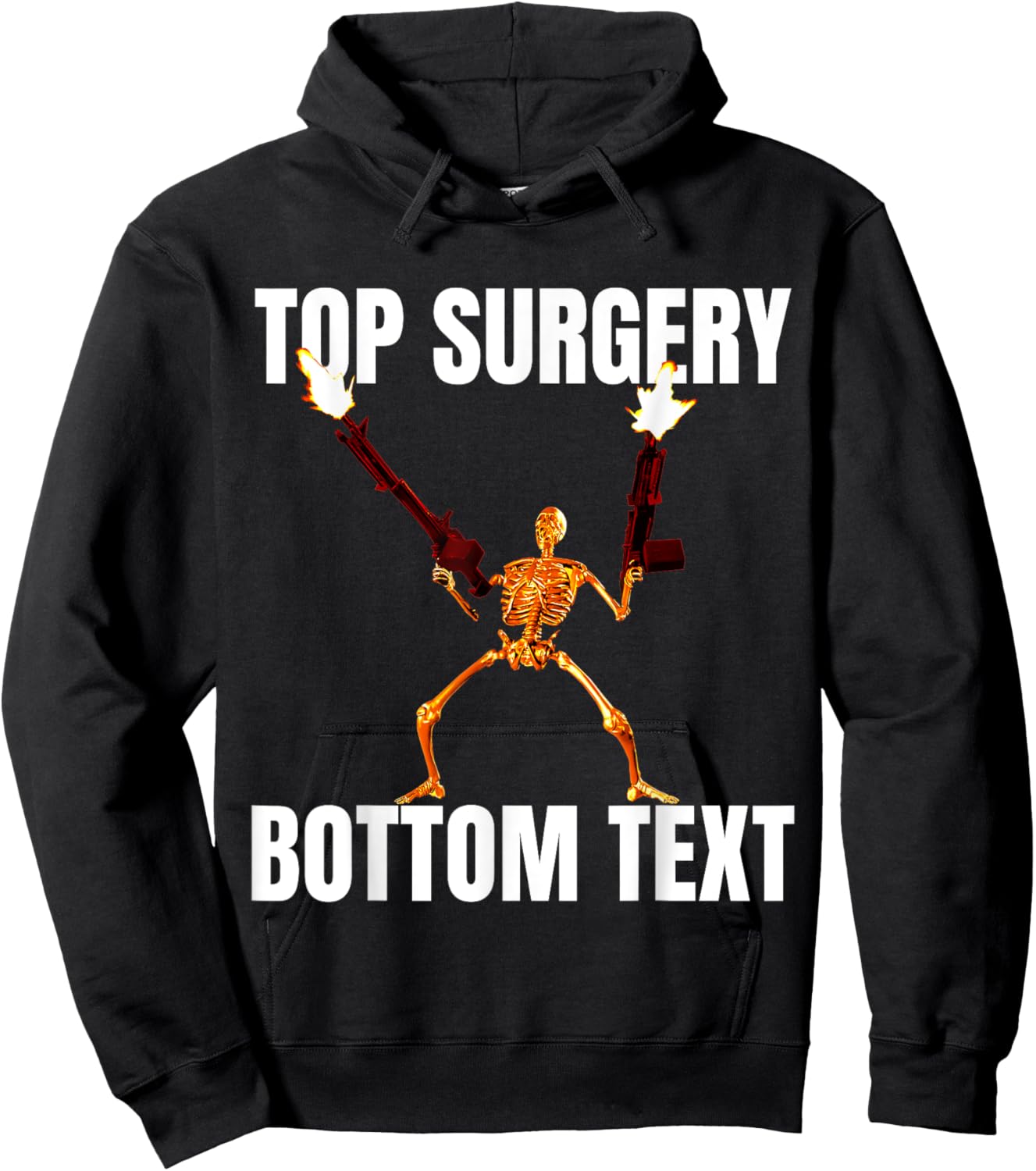 Top Surgery Bottom Text Hoodie - Hoodie | Black
