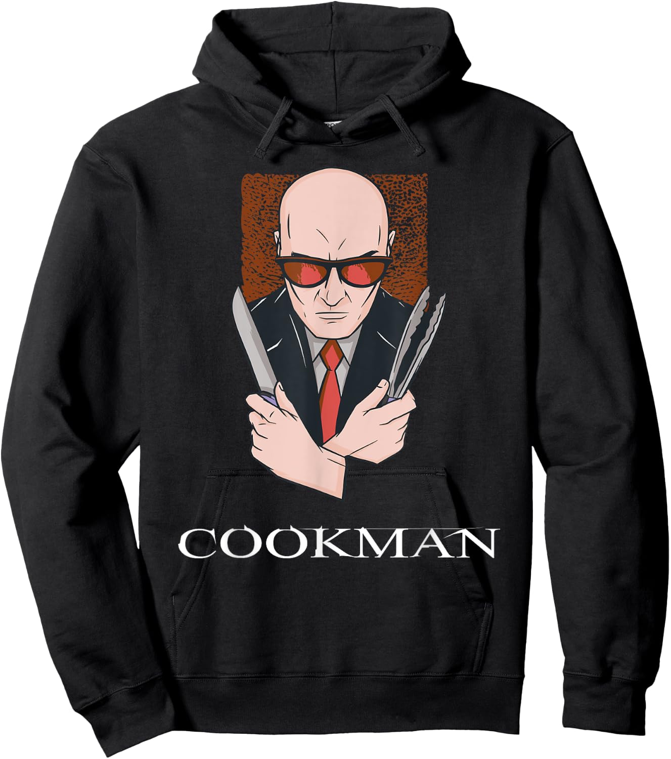 Cookman Cooking BBQ Hitman Parody Video Game Gamer Hoodie - Hoodie | Black