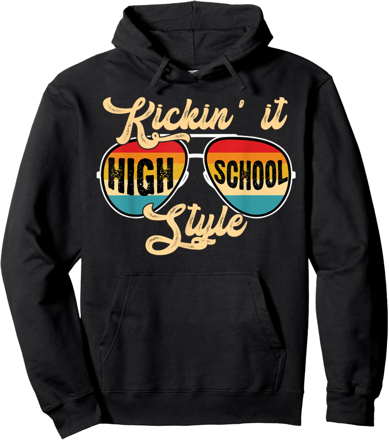 Retro Kickin It High School Style Teacher Back to School Men Women Hoodie - Hoodie | Black