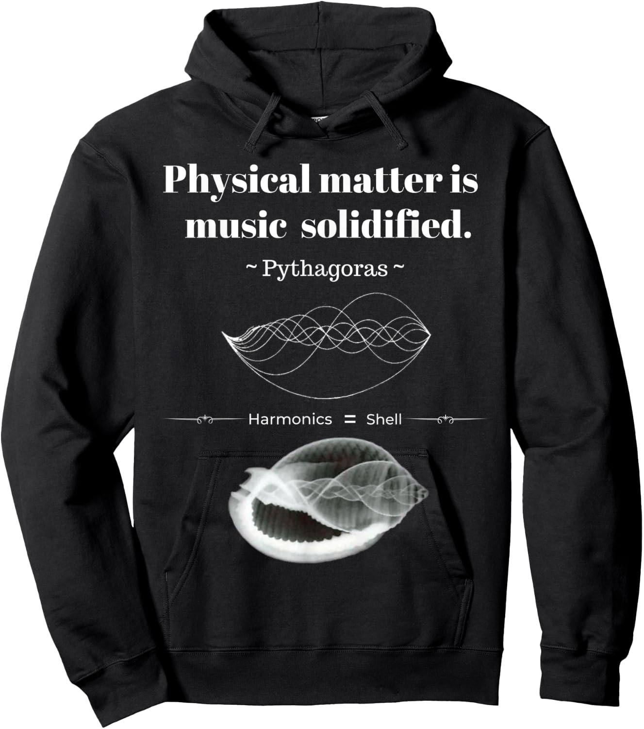 Pythagoras "Physical Matter Is Music Solidified" Logo Hoodie - Hoodie | Black