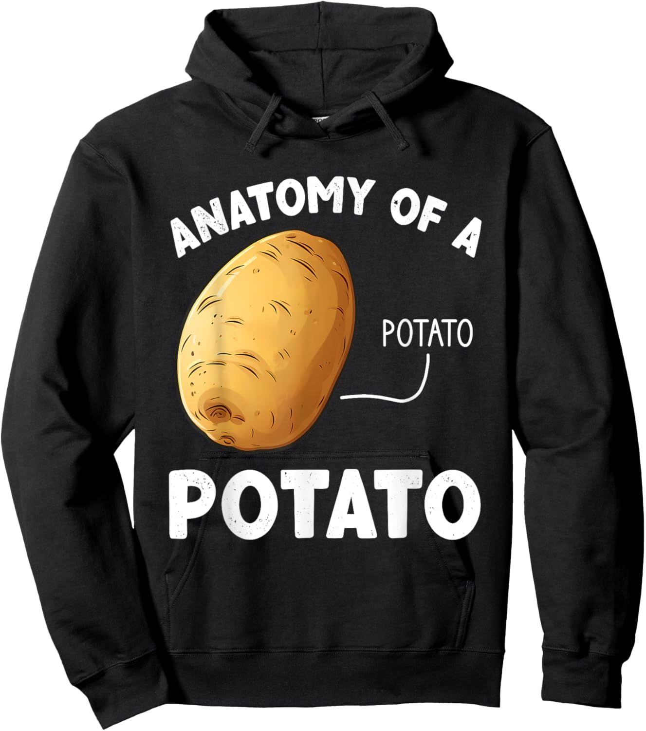 Anatomy Of A Potato, Funny Potato Hoodie - Hoodie | Black