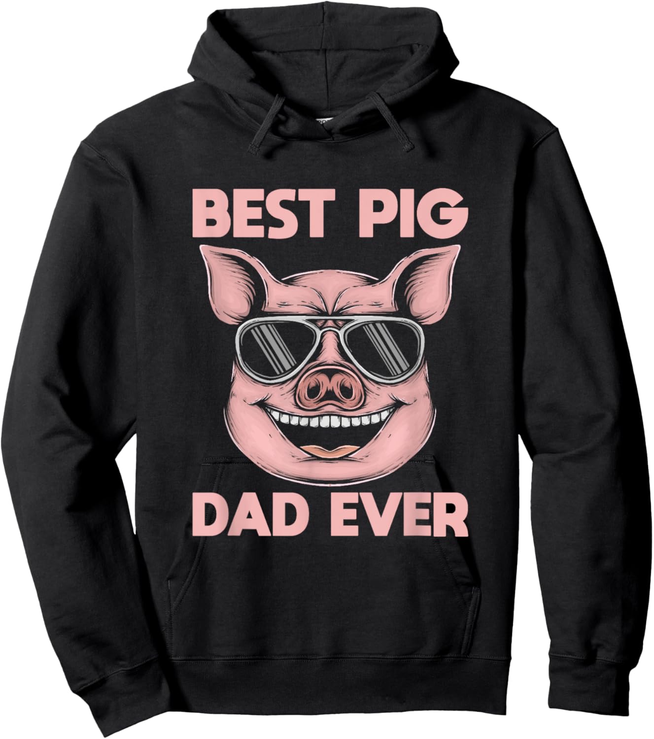 Best Pig Dad Ever Pig Hoodie - Hoodie | Black