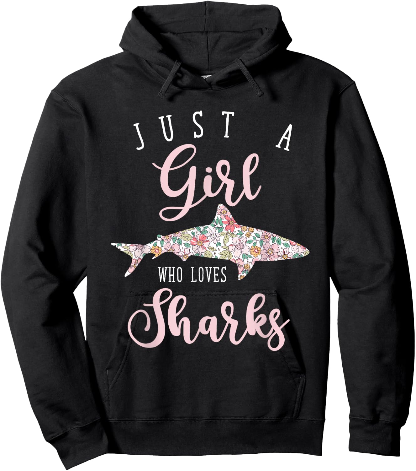 Just A Girl Who Loves Sharks Hoodie - Hoodie | Black
