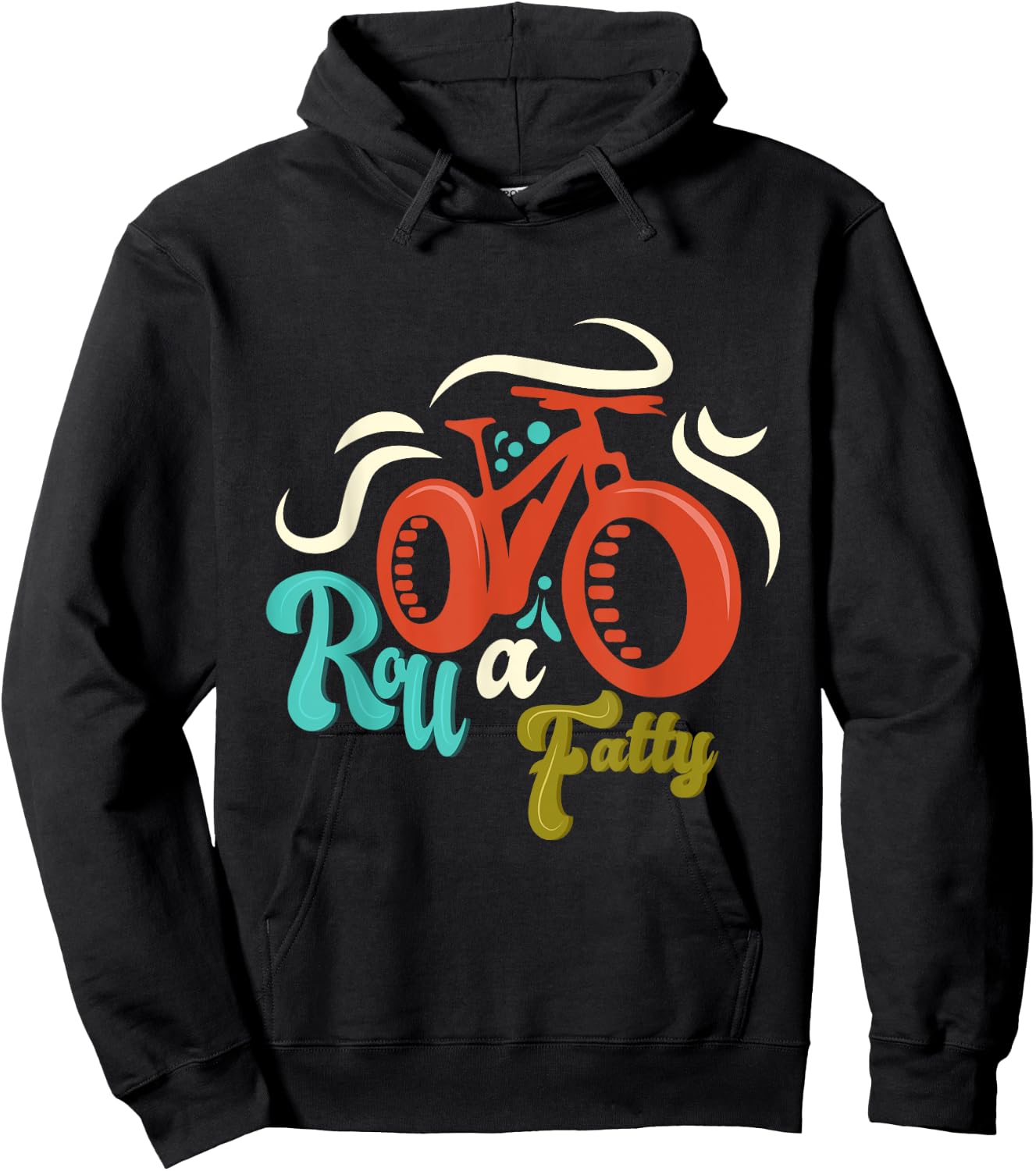 Roll a Fatty Fat Bike Fat Tire eBike Bike Funny Meme Gift Hoodie - Hoodie | Black