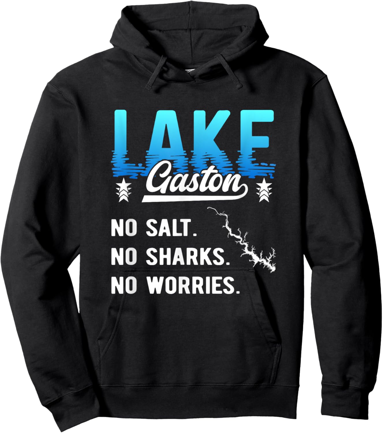 Lake Gaston Vacations Roanoke River North Carolina Virginia Hoodie - Hoodie | Black