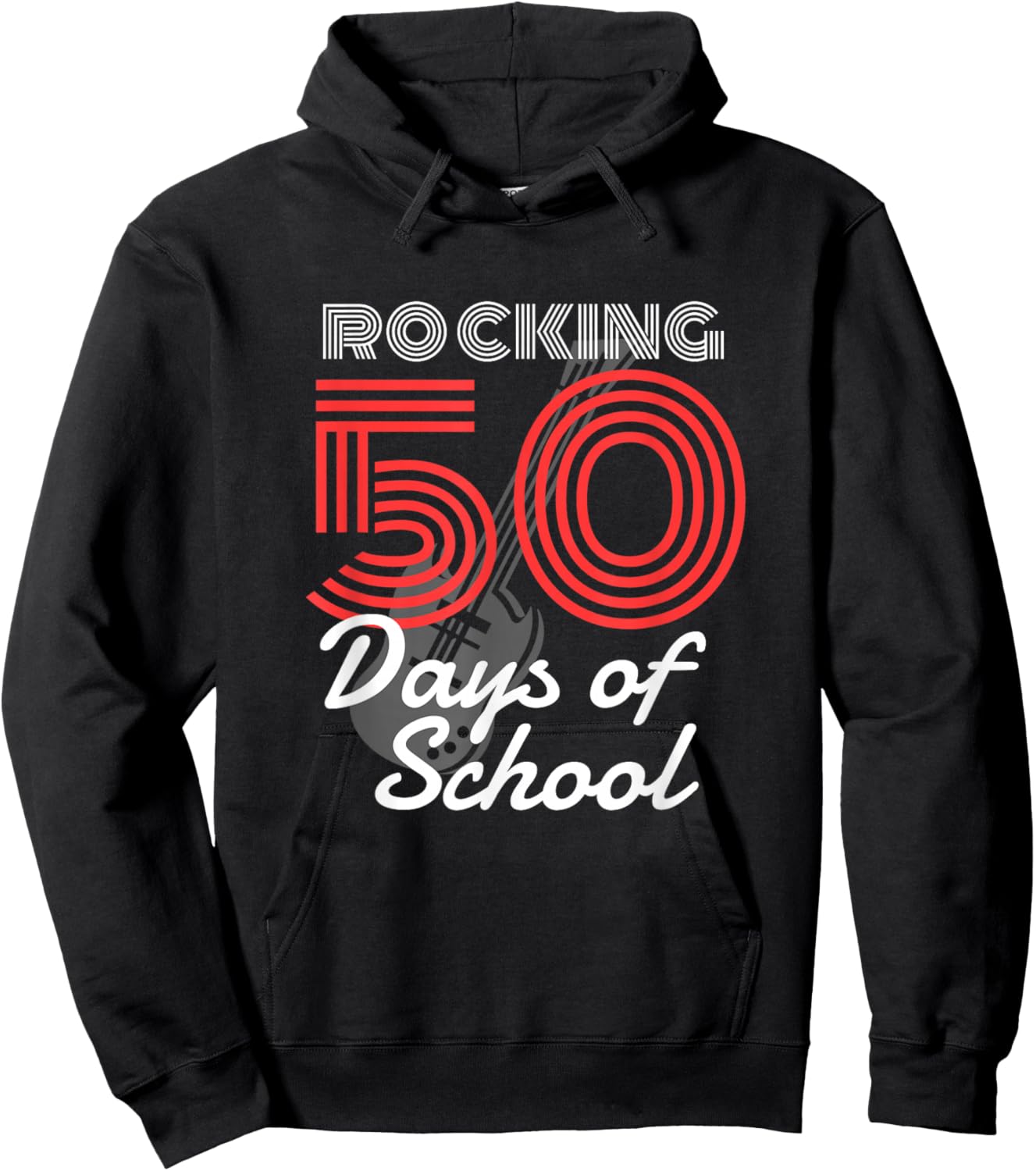 Rockin 50 Days of School 50th Day of School 50 Days Smarter Hoodie - Hoodie | Black