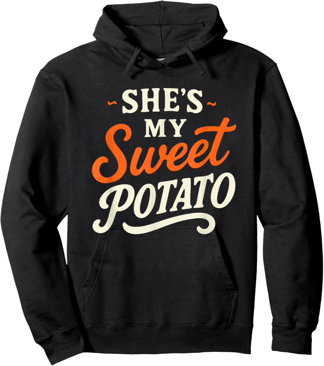 She's My Sweet Potato I YAM Thanksgiving Couples Matching Hoodie - Hoodie | Black