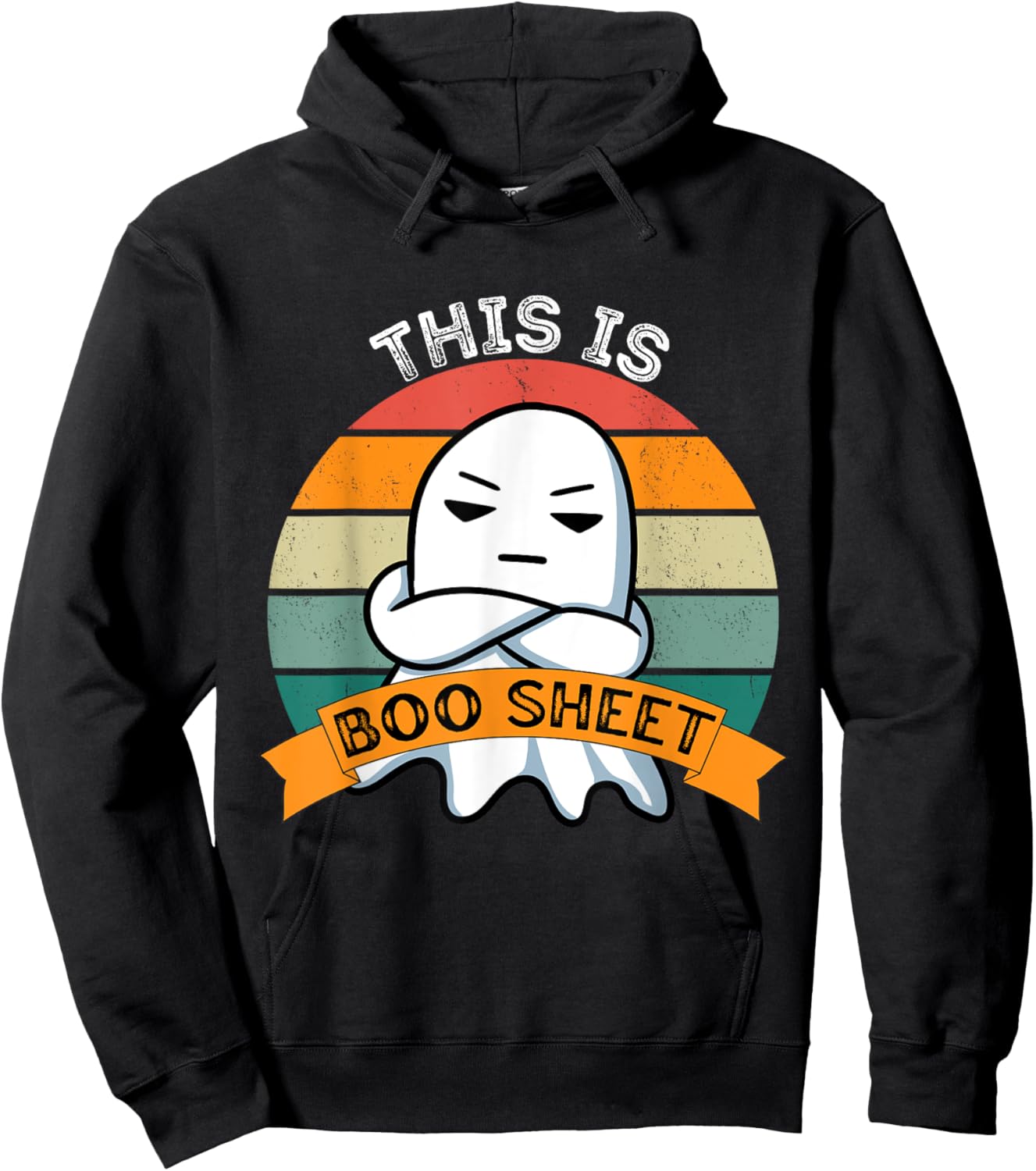 This is Boo Sheet | Funny Halloween Ghost with Bad Attitude Hoodie - Hoodie | Black