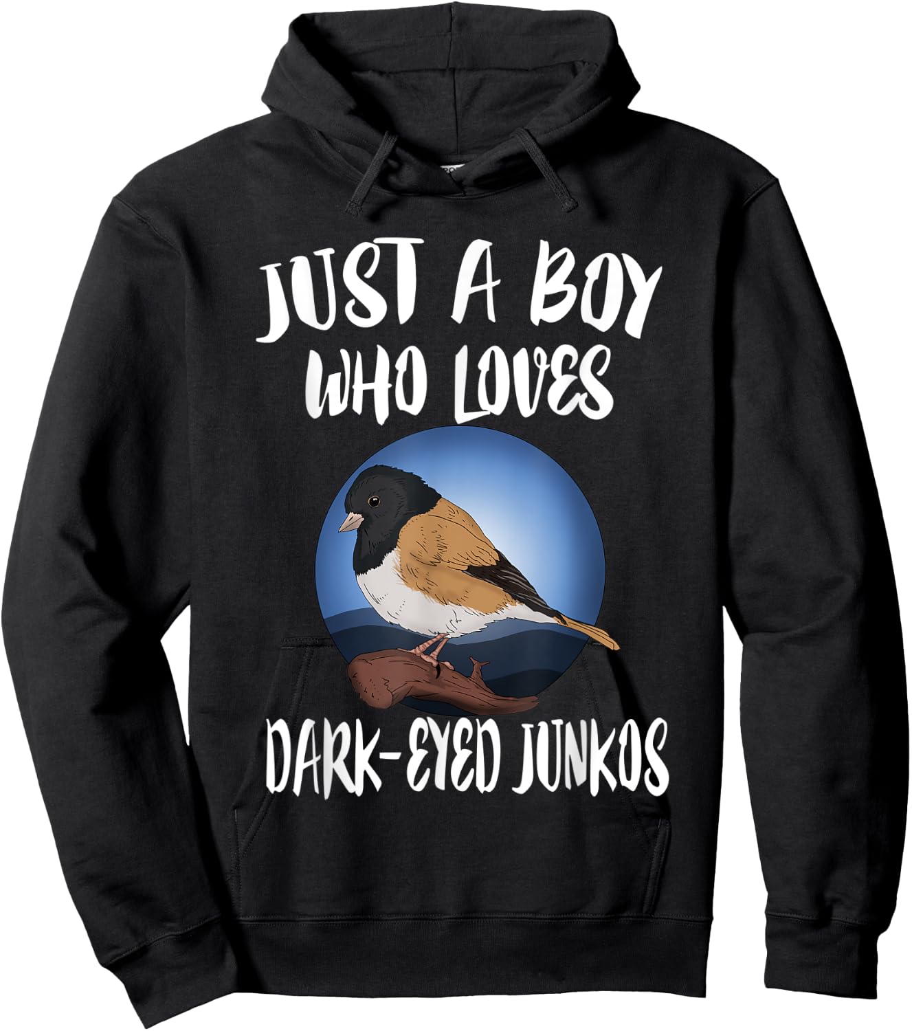 Just A Boy Who Loves Dark Eyed Juncos Birds Birding Hoodie - Hoodie | Black