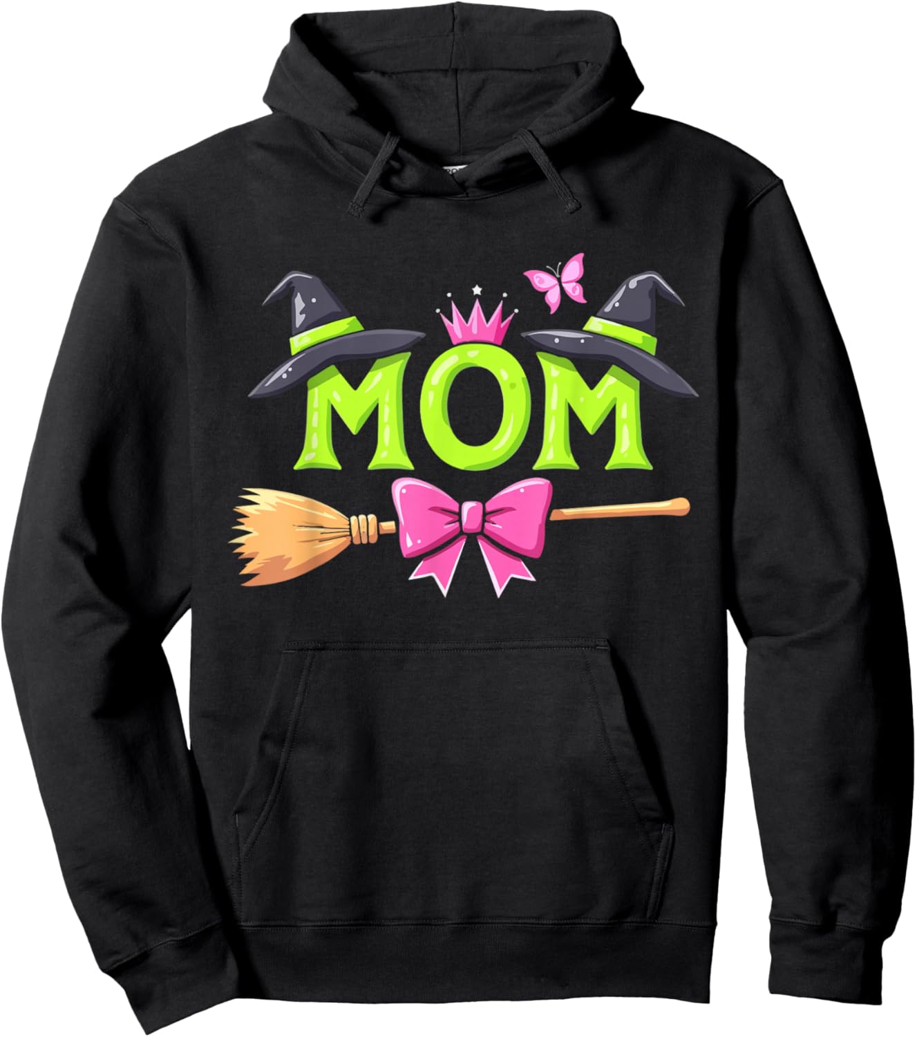 Mom Of The Birthday Girl Witch Family Party Decorations Hoodie - Hoodie | Black