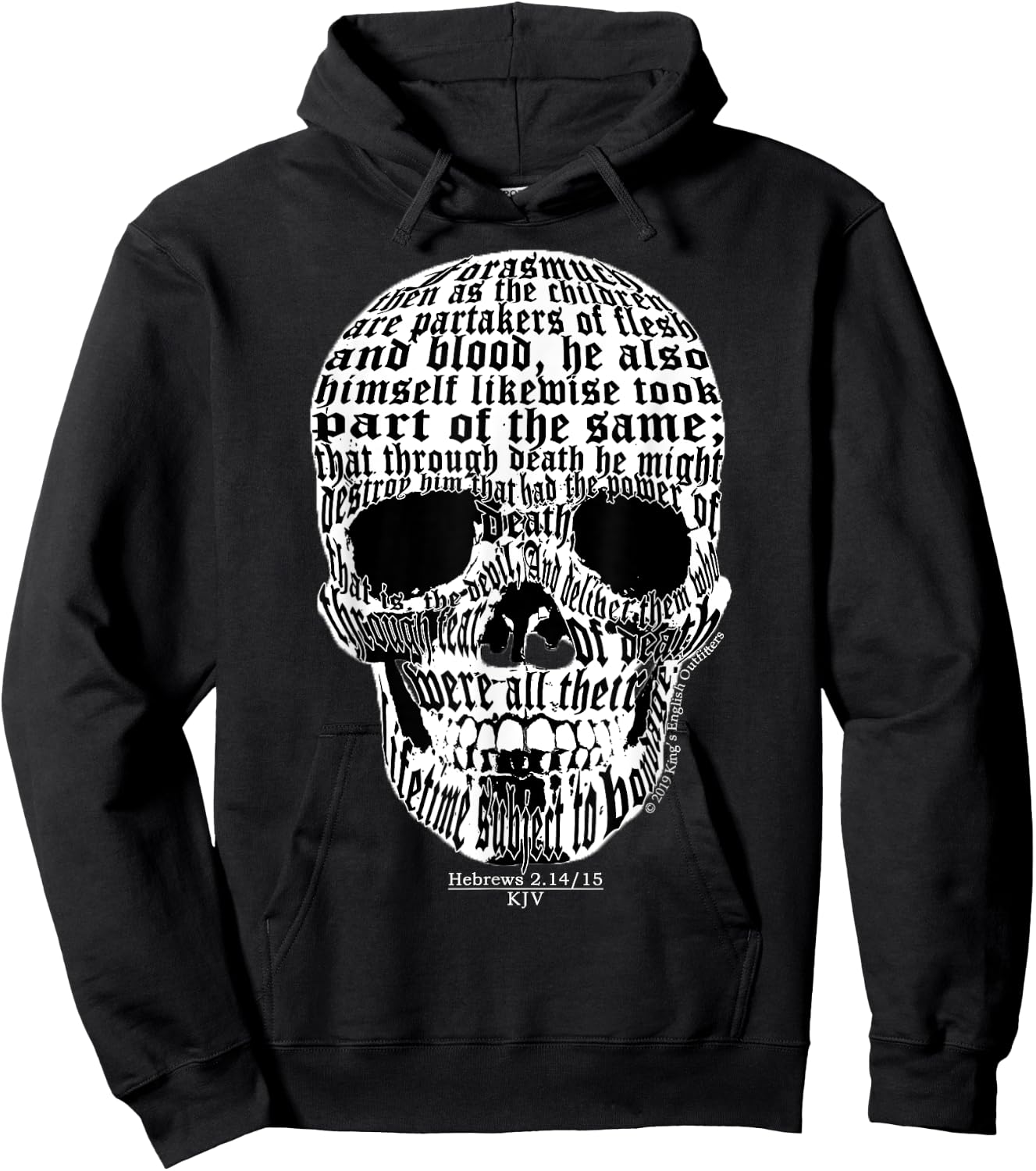 Cool KJV Bible Scripture Skull Design for King James Gifts Hoodie - Hoodie | Black