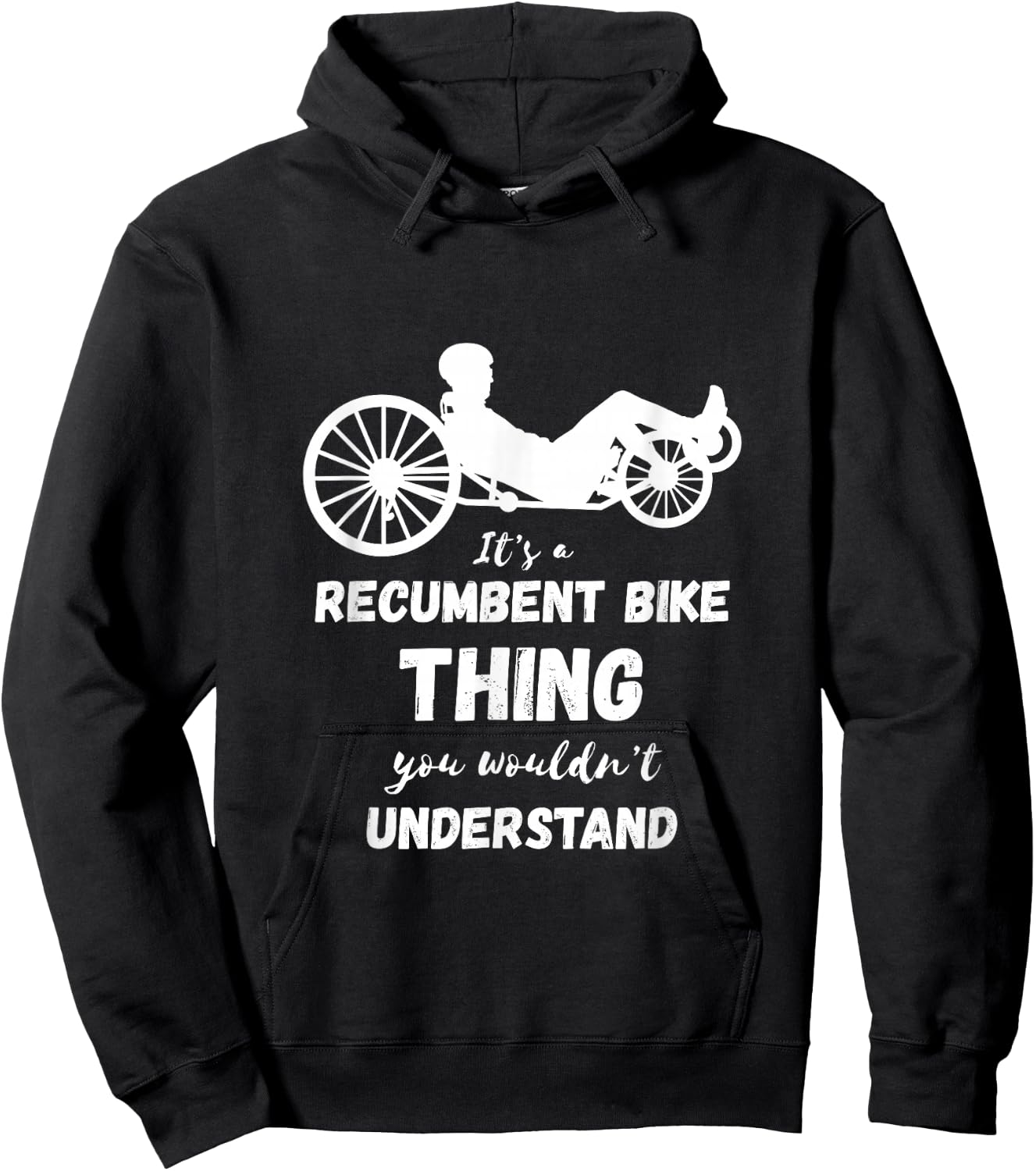 Recumbent Bike Thing Cyclist Recumbent Trike Cycling Triker Hoodie - Hoodie | Black