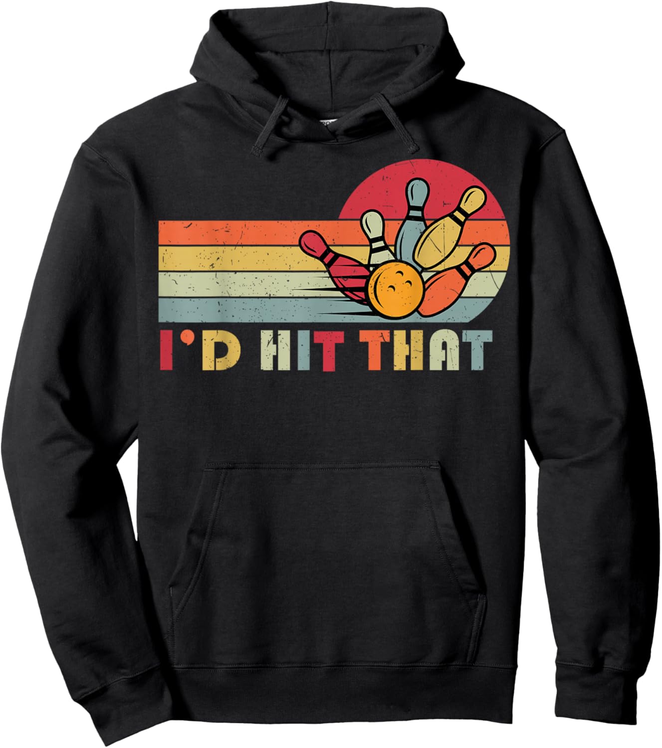 Bowling T Shirt I'd Hit That Funny Bowler Team Hoodie - Hoodie | Black